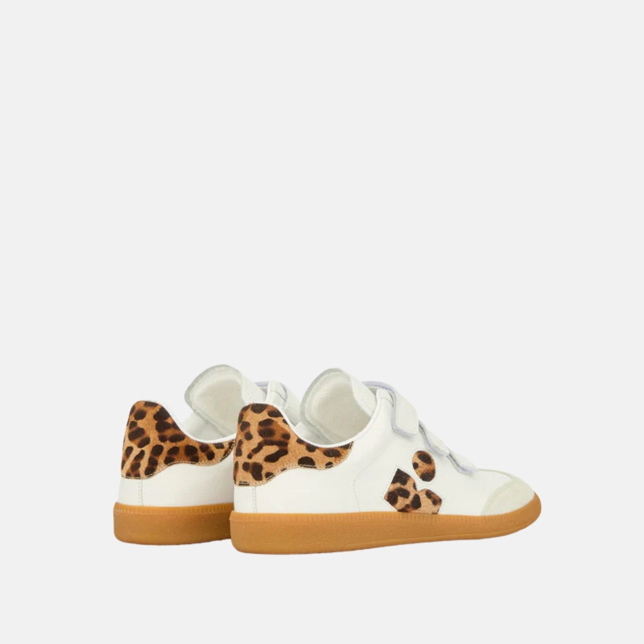 Isabel Marant Beth Low Top Sneakers In Leopard Print Leather, Back