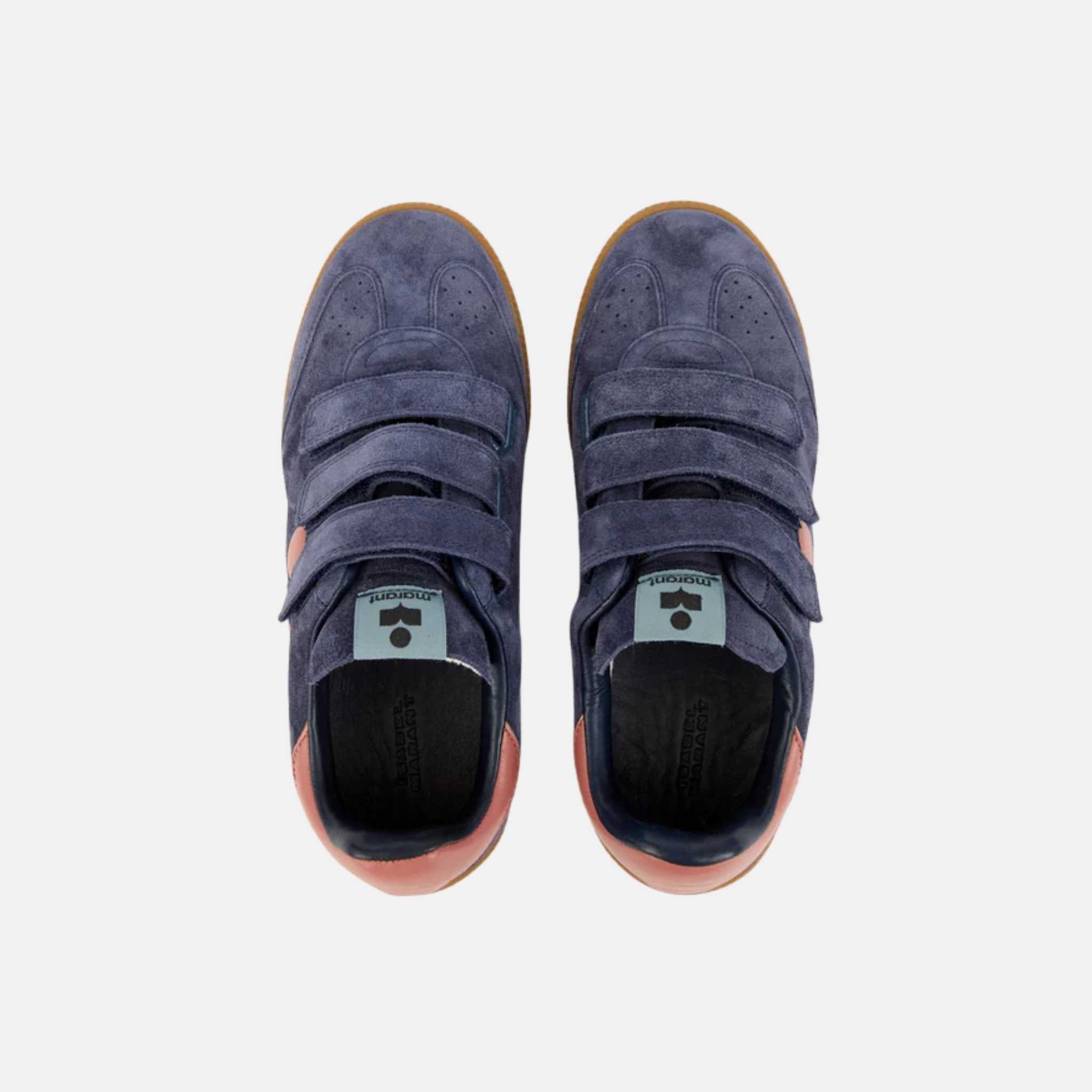 Isabel Marant Beth Low Top Sneakers In Suede Leather, Blue, Top