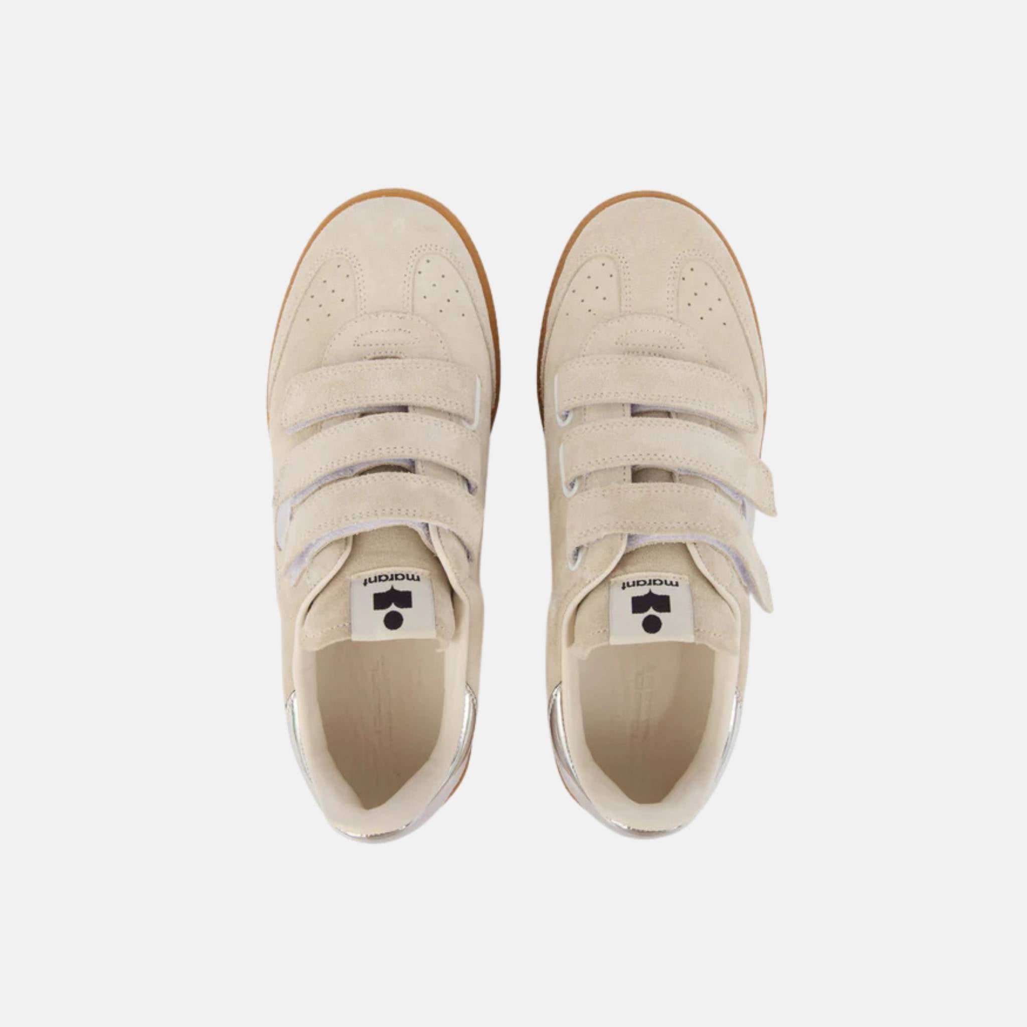 Isabel Marant Beth Low Top Sneakers Suede Calfskin With Metallic Yoke, Top