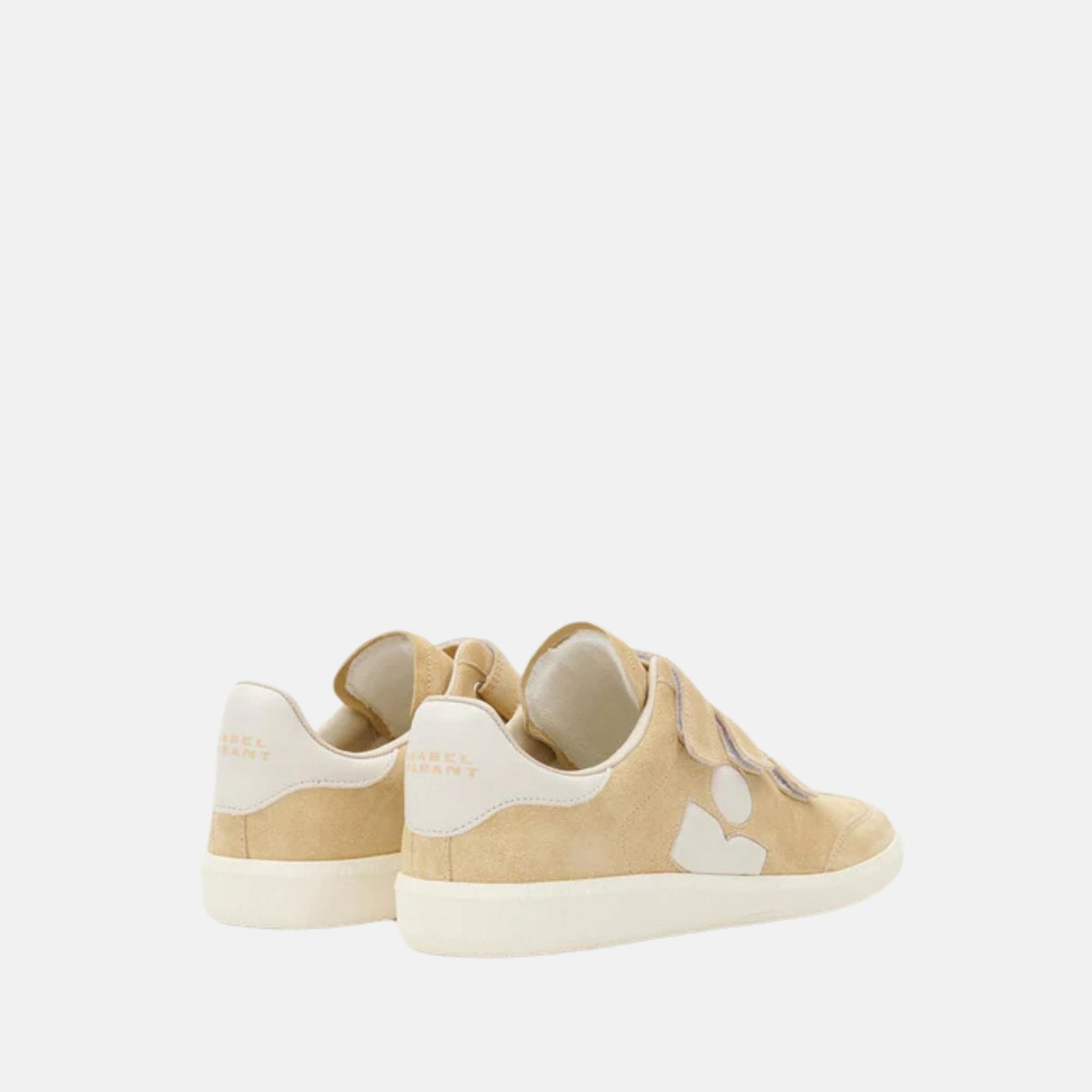 Isabel Marant Beth Sneakers In Suede Calfskin With Velcro Straps, Toffee, Back