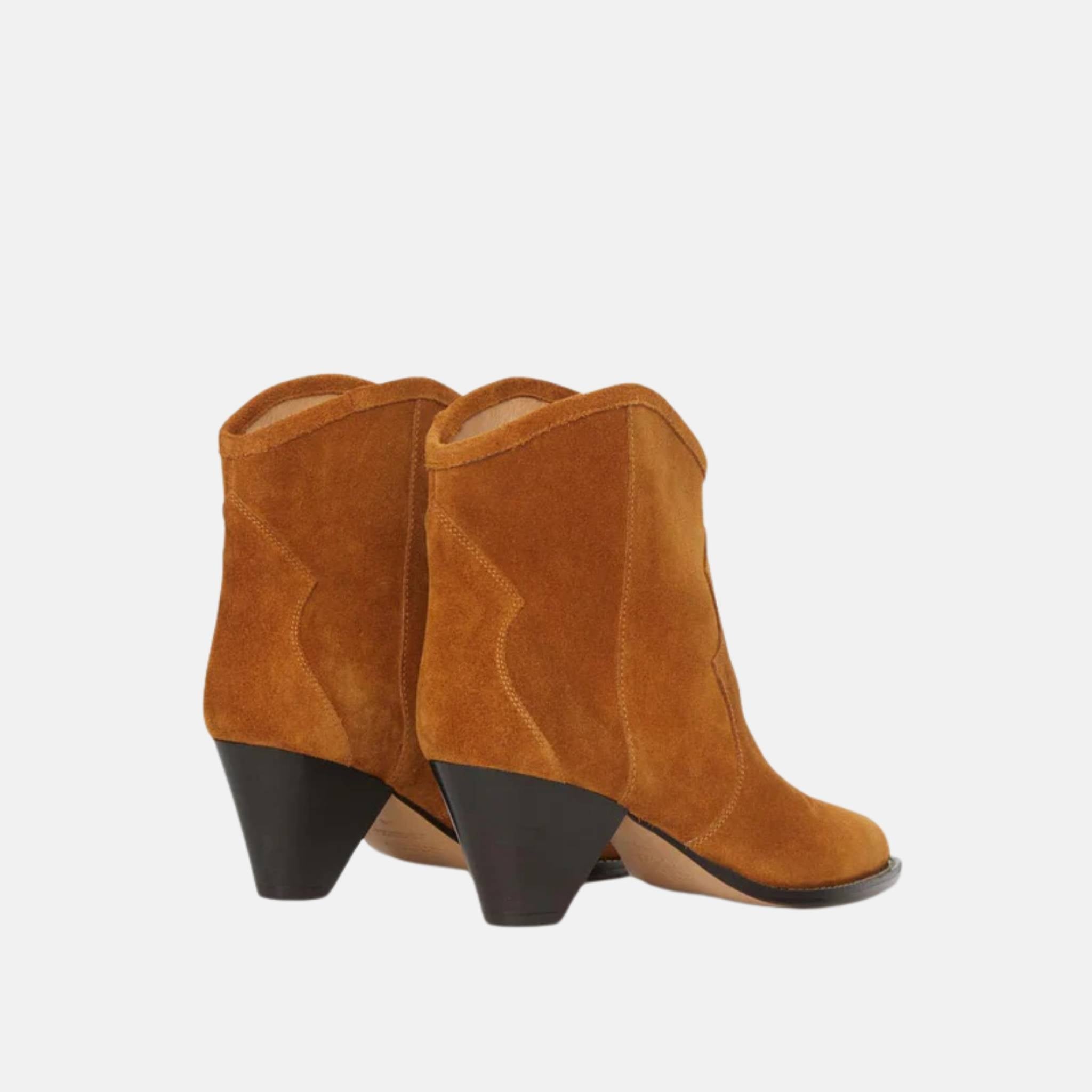 Isabel Marant Darizo High Heeled Cowboy Boots, Cognac, Back