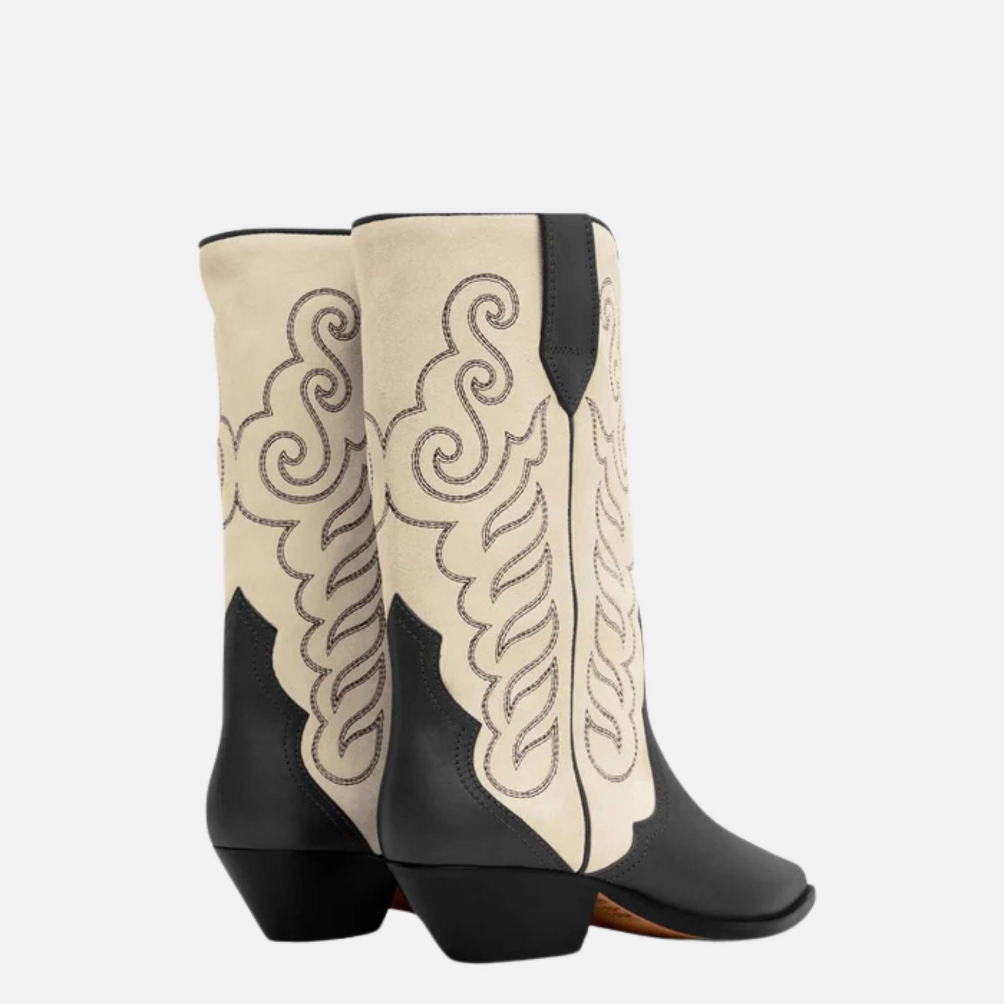 Isabel Marant Duerto Cowboy Boots In Suede Leather, Back