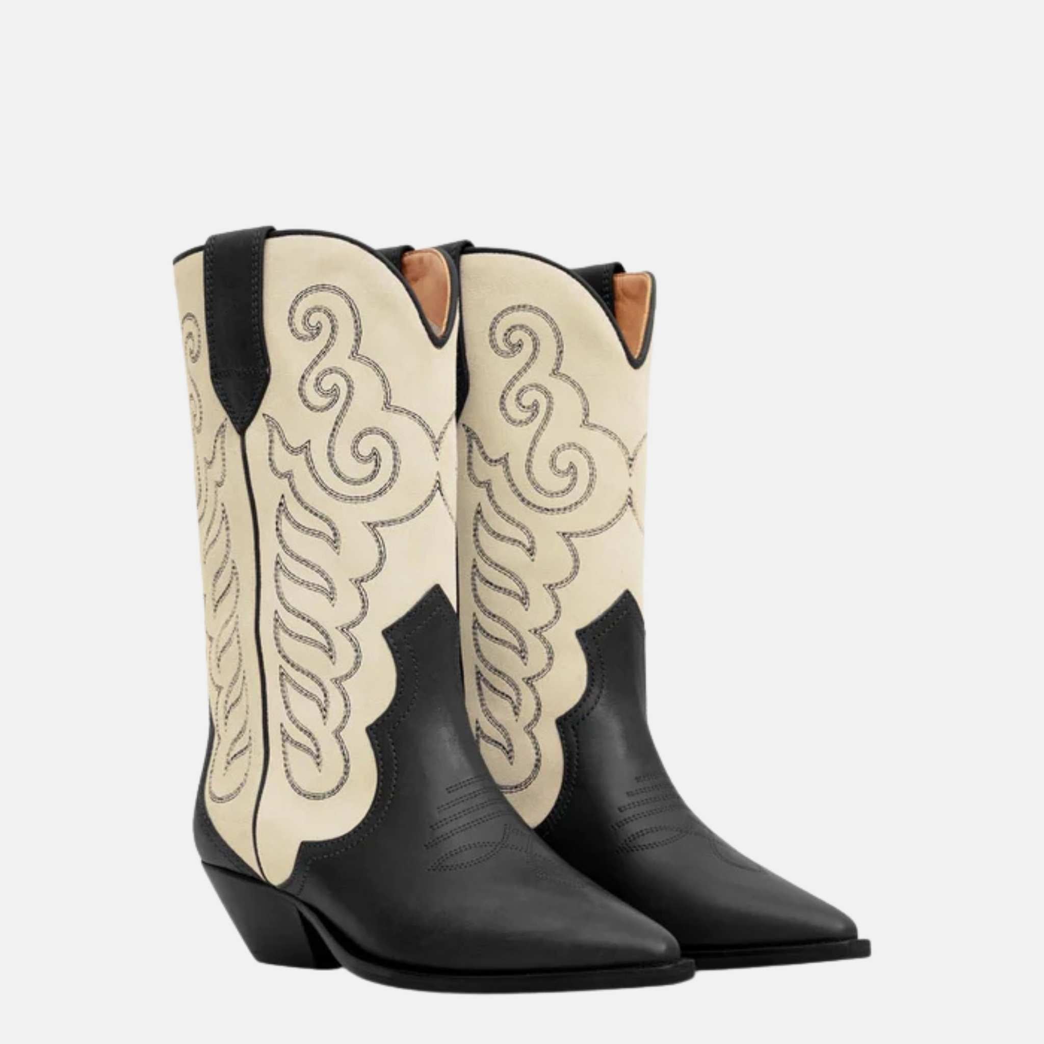 Isabel Marant Duerto Cowboy Boots In Suede Leather, Front