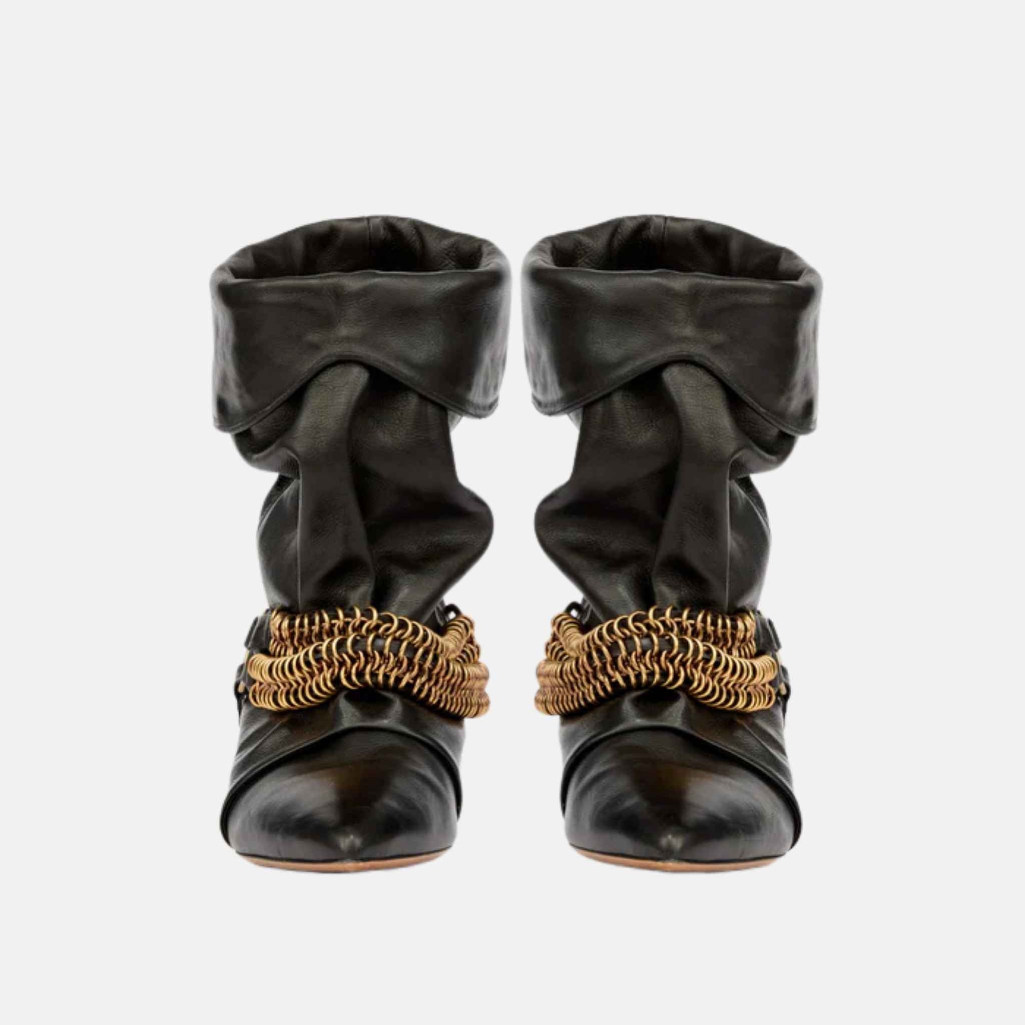 Isabel Marant Edrik Draped Boots With Chains, Front