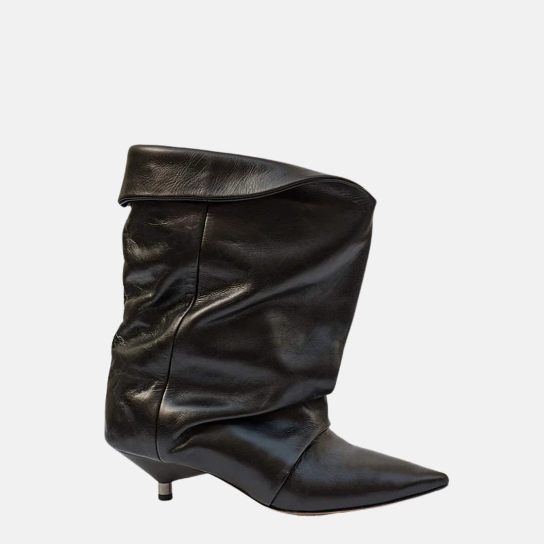 Isabel Marant Edrik High Heeled Draped Boots, Black, Side