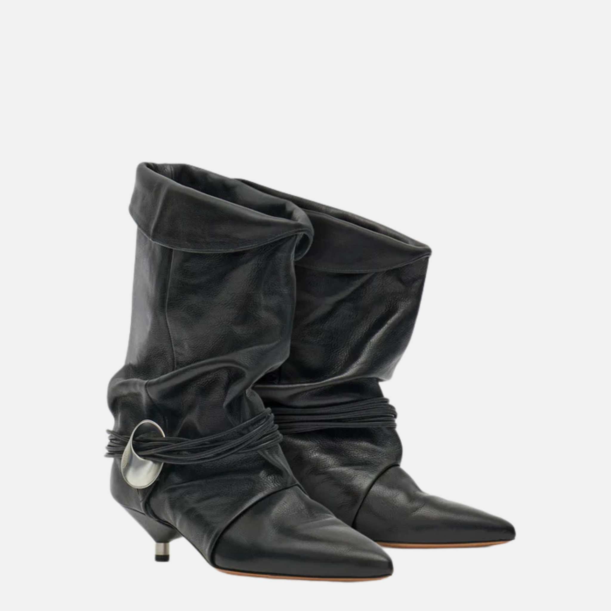 Isabel Marant Edrika Draped Boots With Jewels, Front