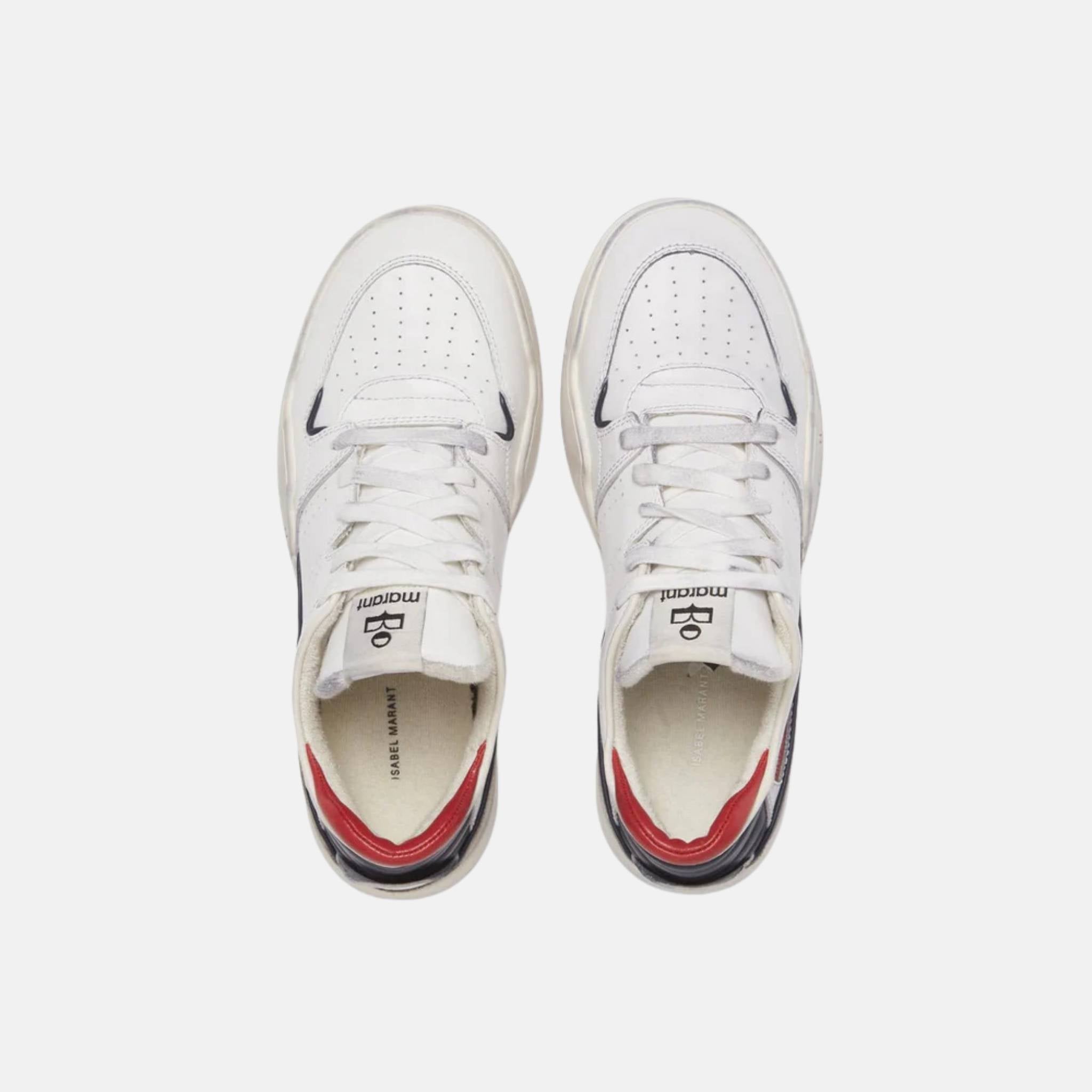 Isabel Marant Emree Low Top Sneakers In Leather, Top