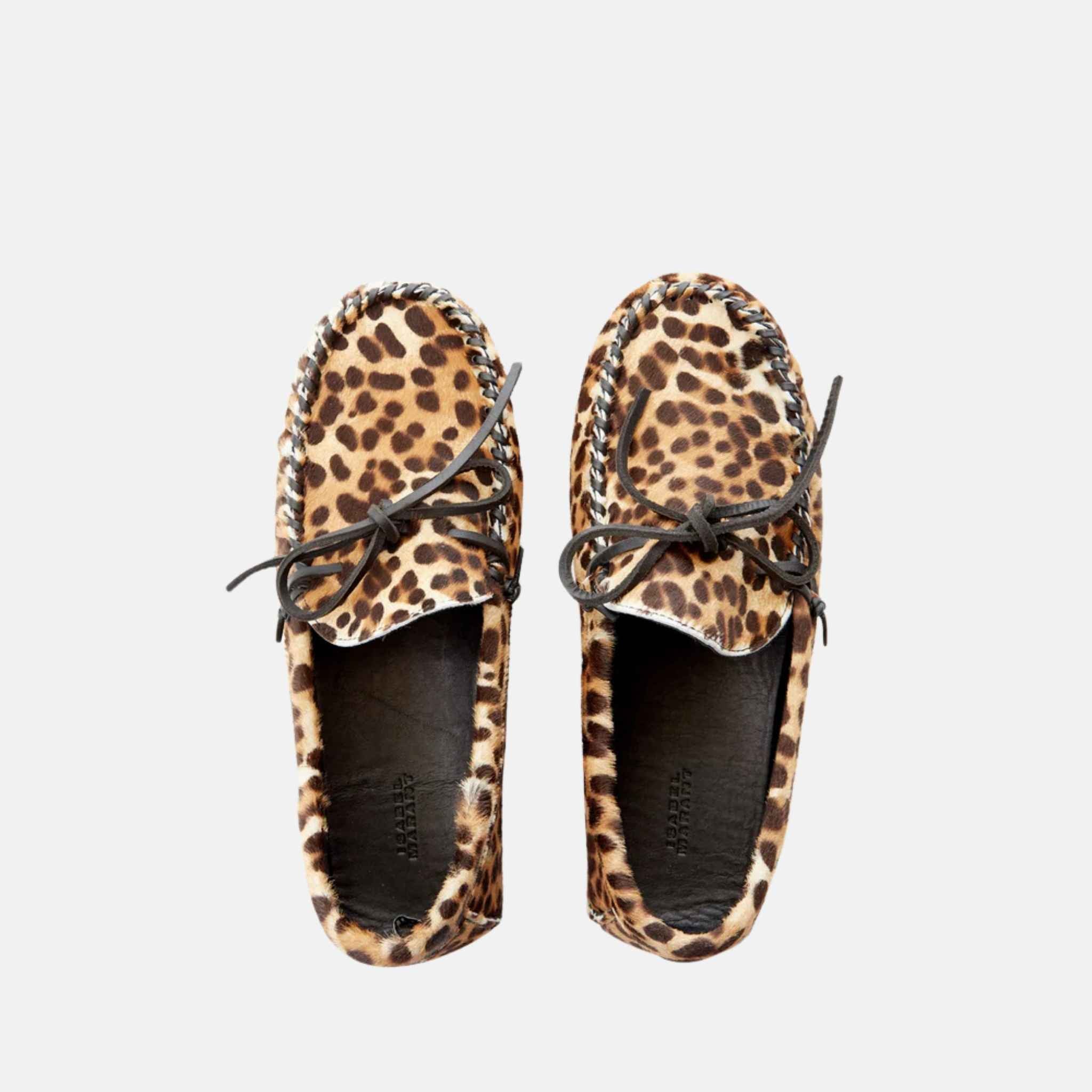 Isabel Marant Fitza Printed Leather Loafers, Top