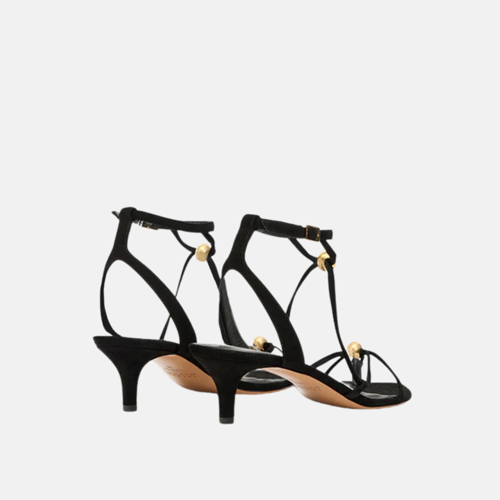 Isabel Marant Olya High Heeled Sandals In Suede Leather, Back
