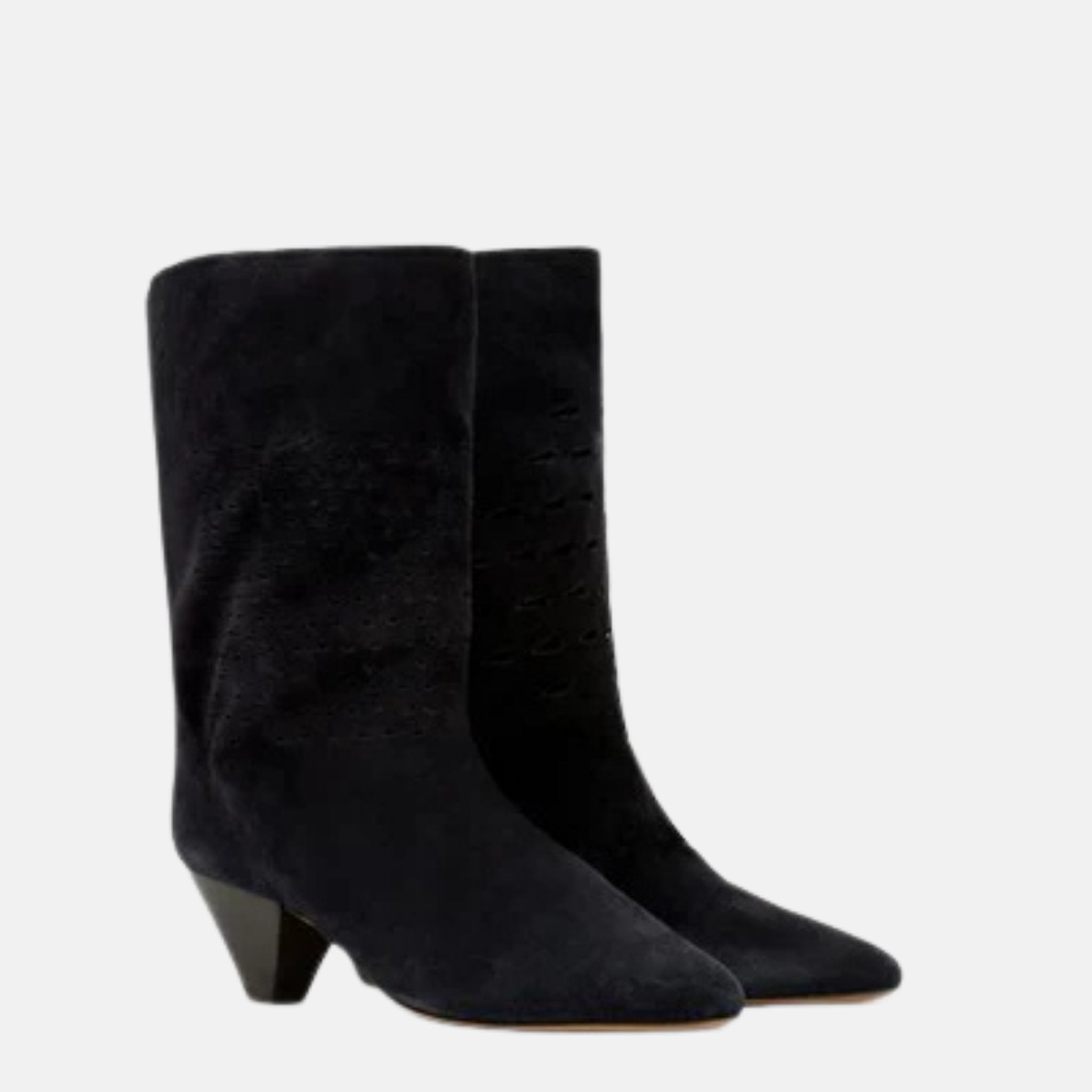 Isabel Marant Reachi Low Boots In Suede Leather, Front