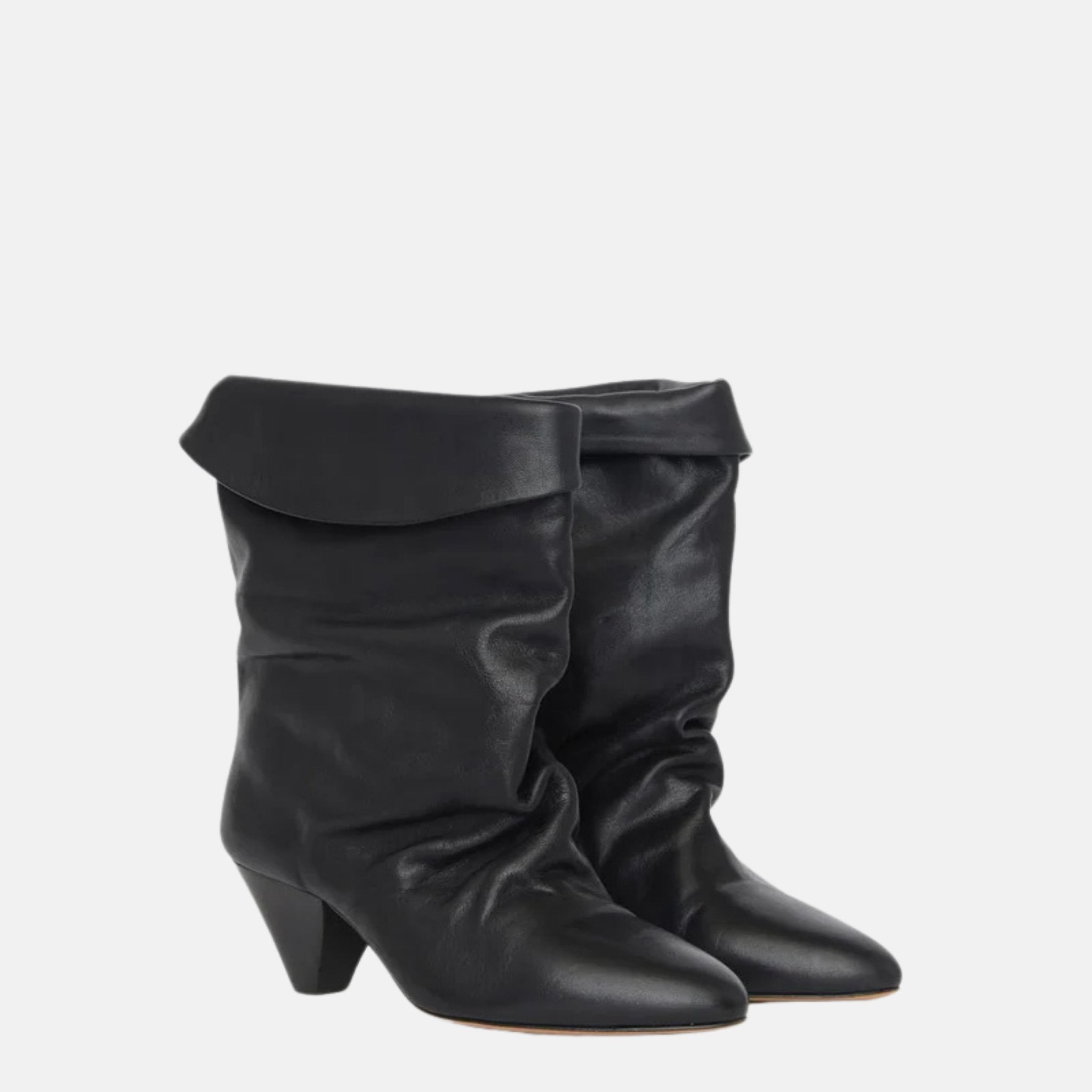Isabel Marant Ryska High Heeled Draped Boots, Front