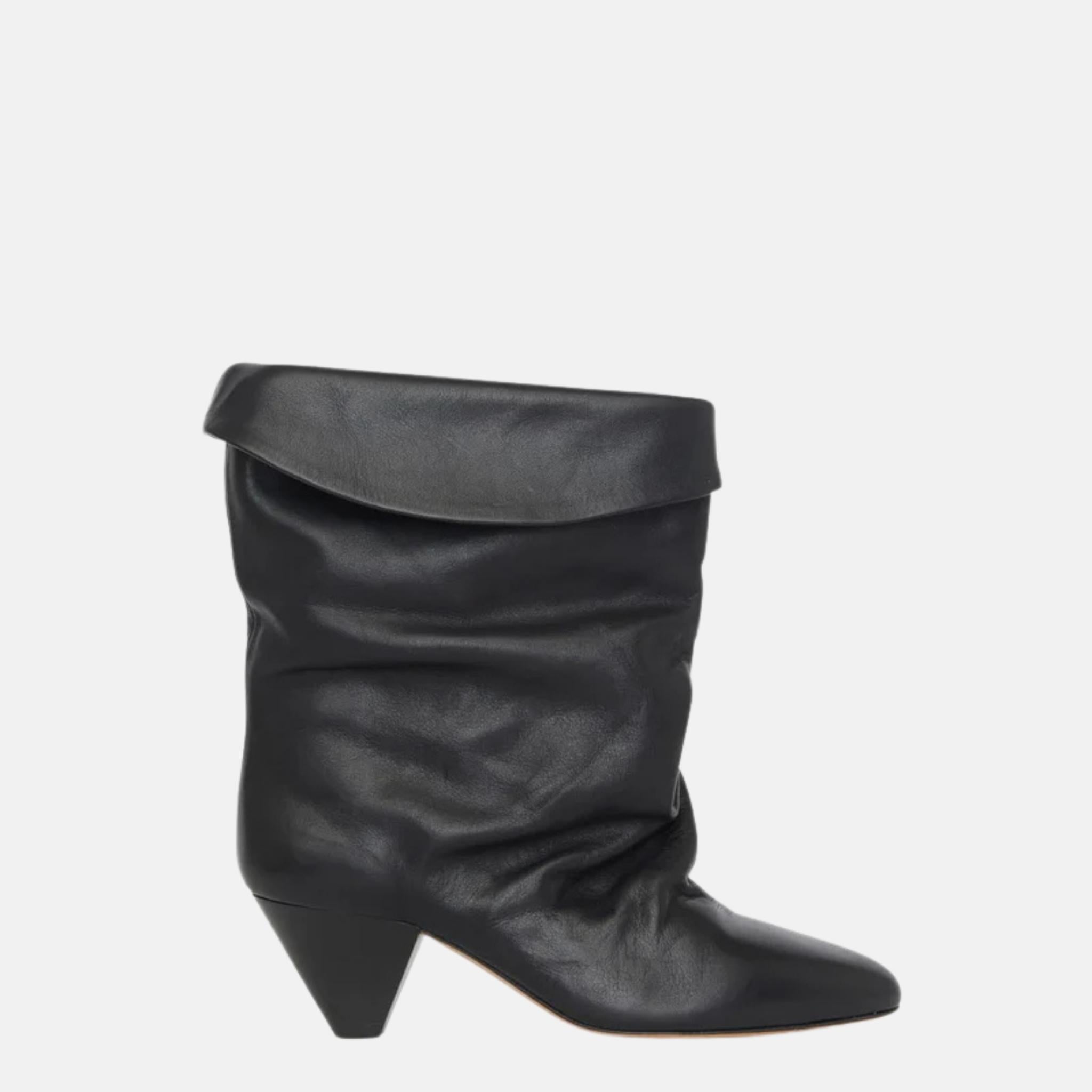 Isabel Marant Ryska High Heeled Draped Boots, Side
