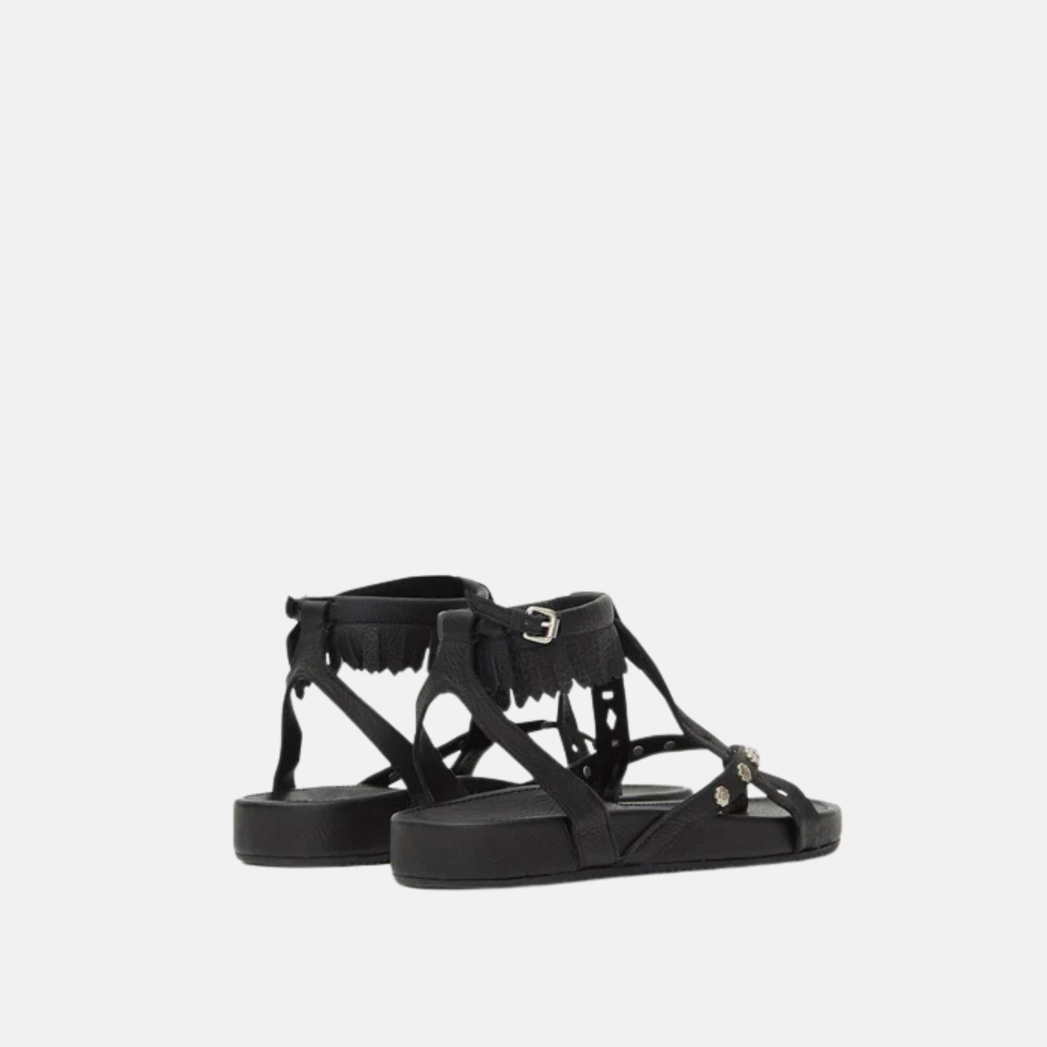 Isabel Marant Silya Sandals In Full Grain Leather, Back