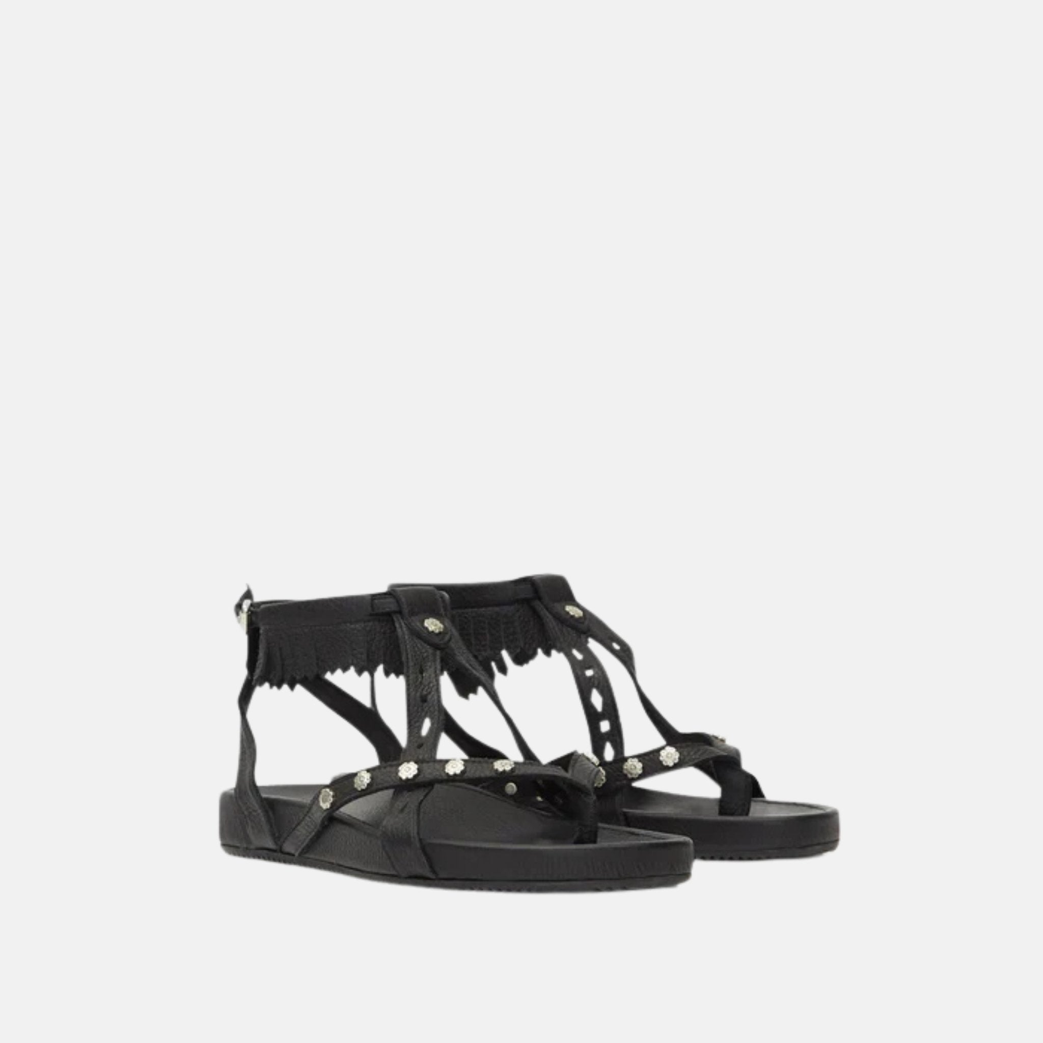 Isabel Marant Silya Sandals In Full Grain Leather, Front