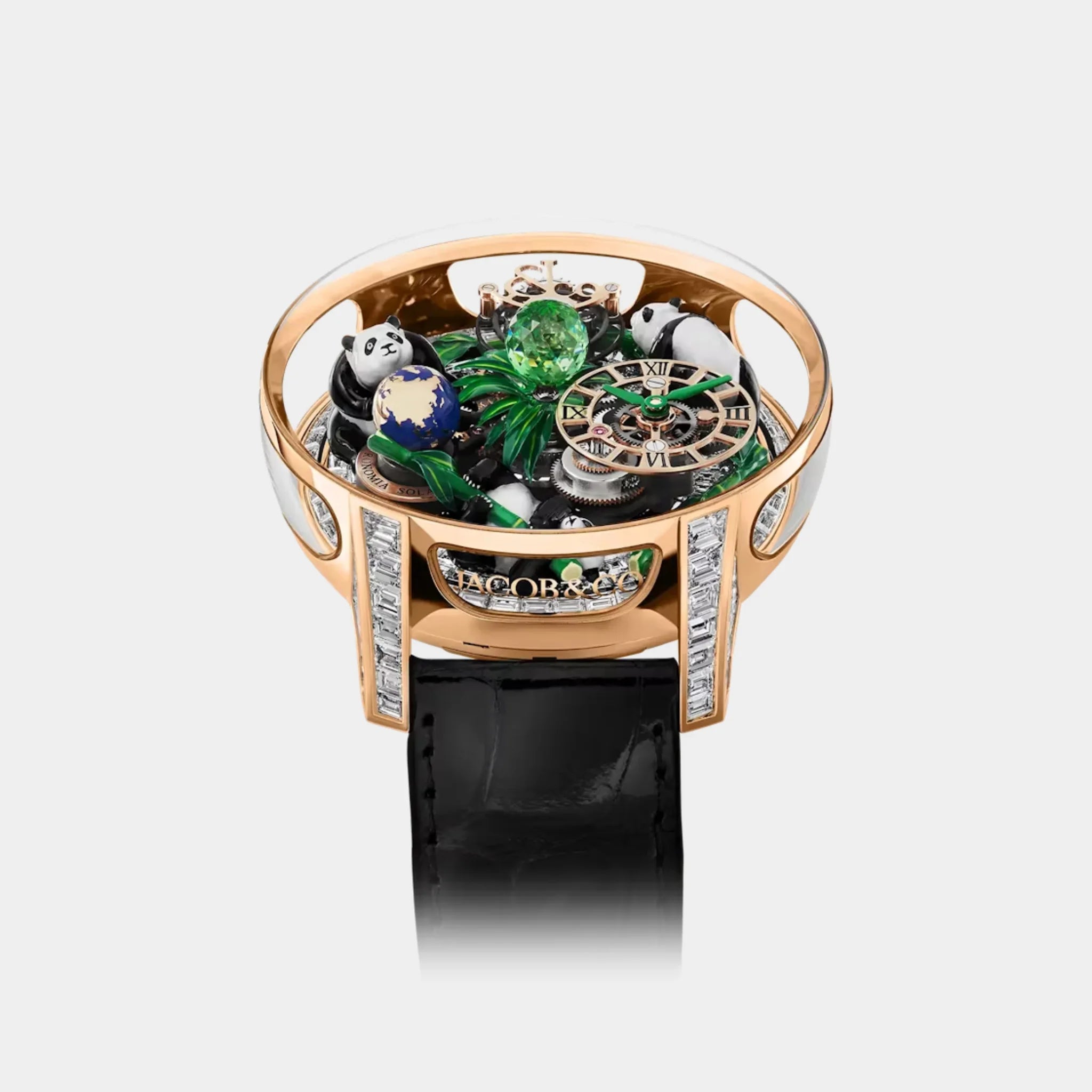 Jacob & Co. Astronomia Art Static Panda Rose Gold Baguette