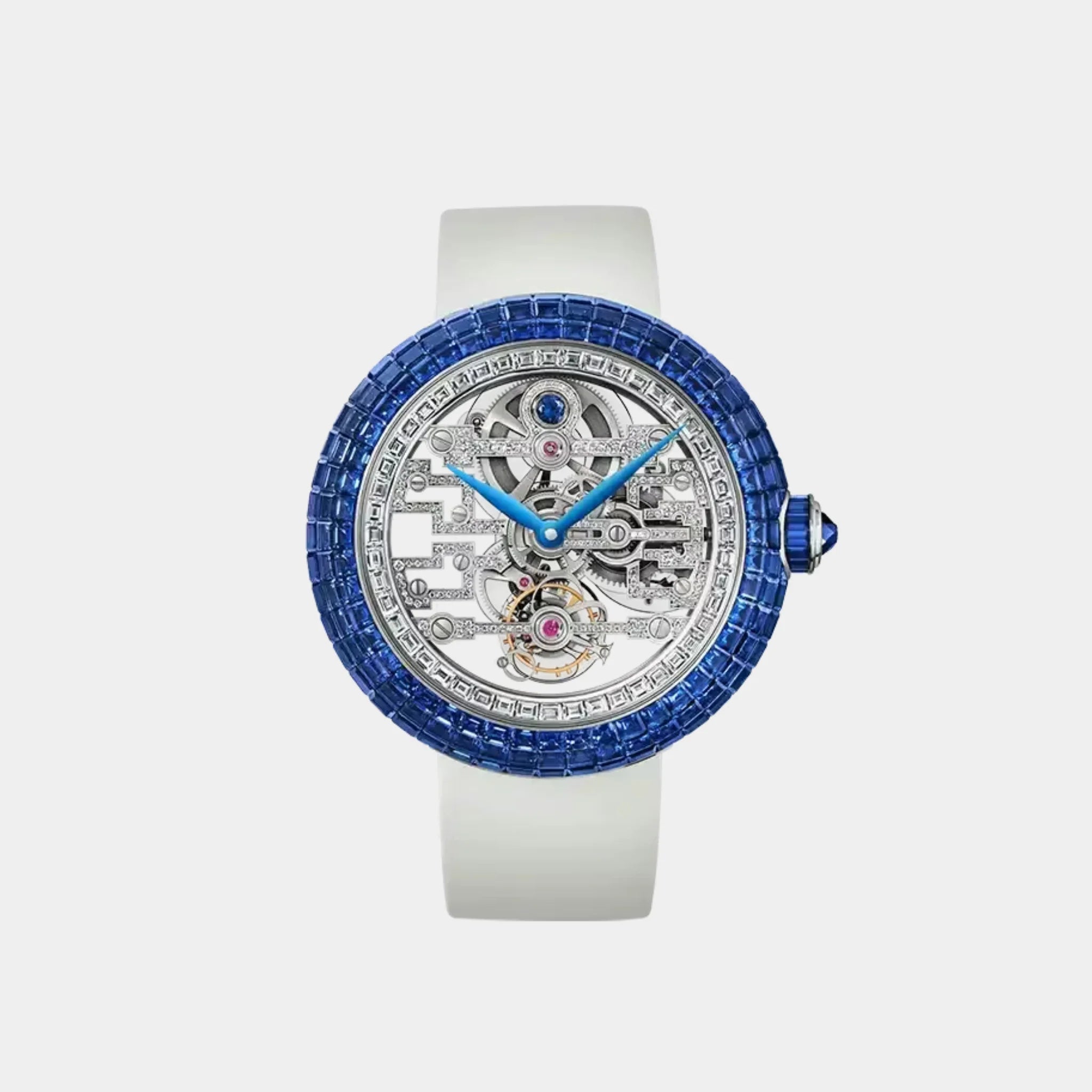 Jacob & Co. Brilliant Tourbillon Art Deco Blue Sapphire