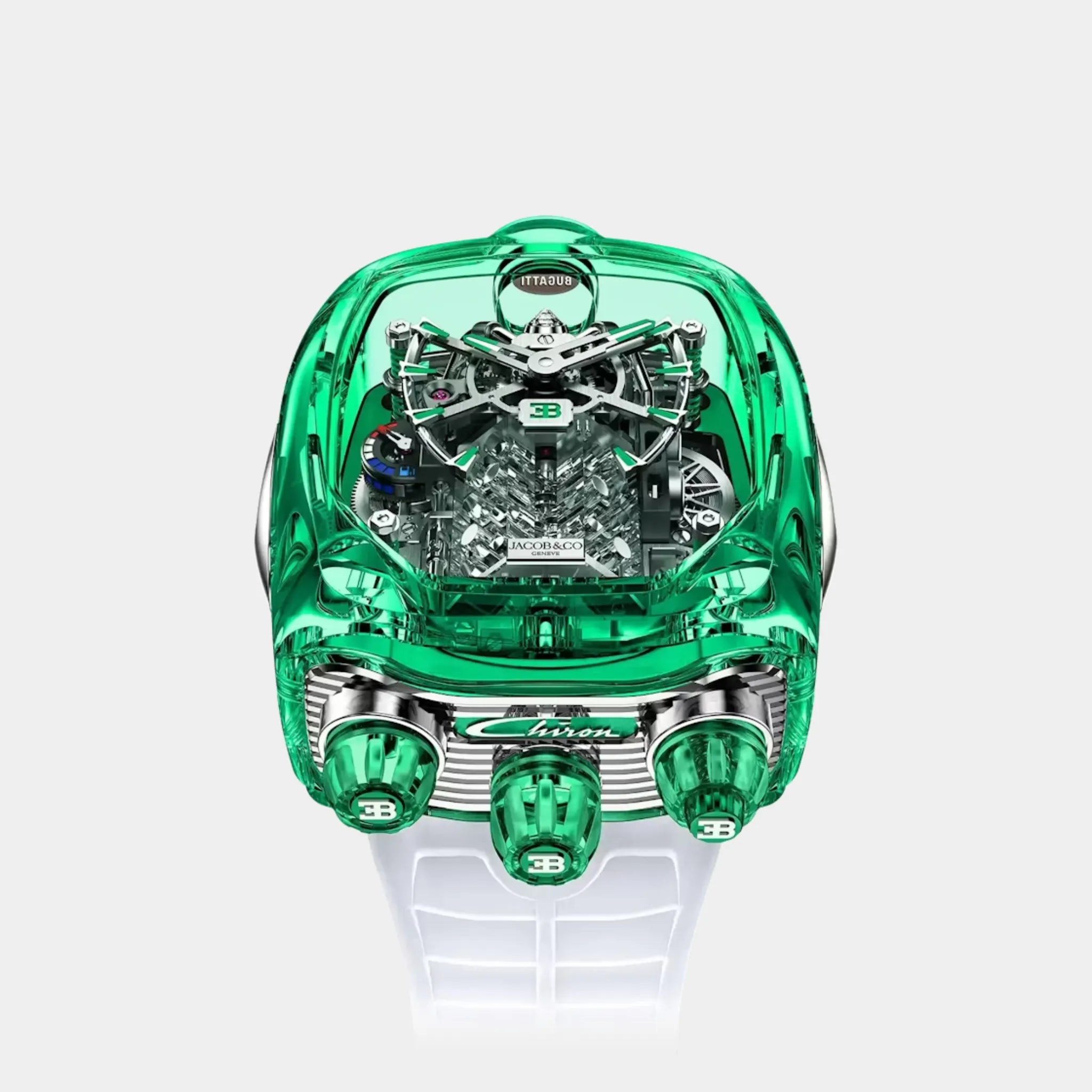Jacob & Co Bugatti Chiron Tourbillon Green Sapphire Crystal