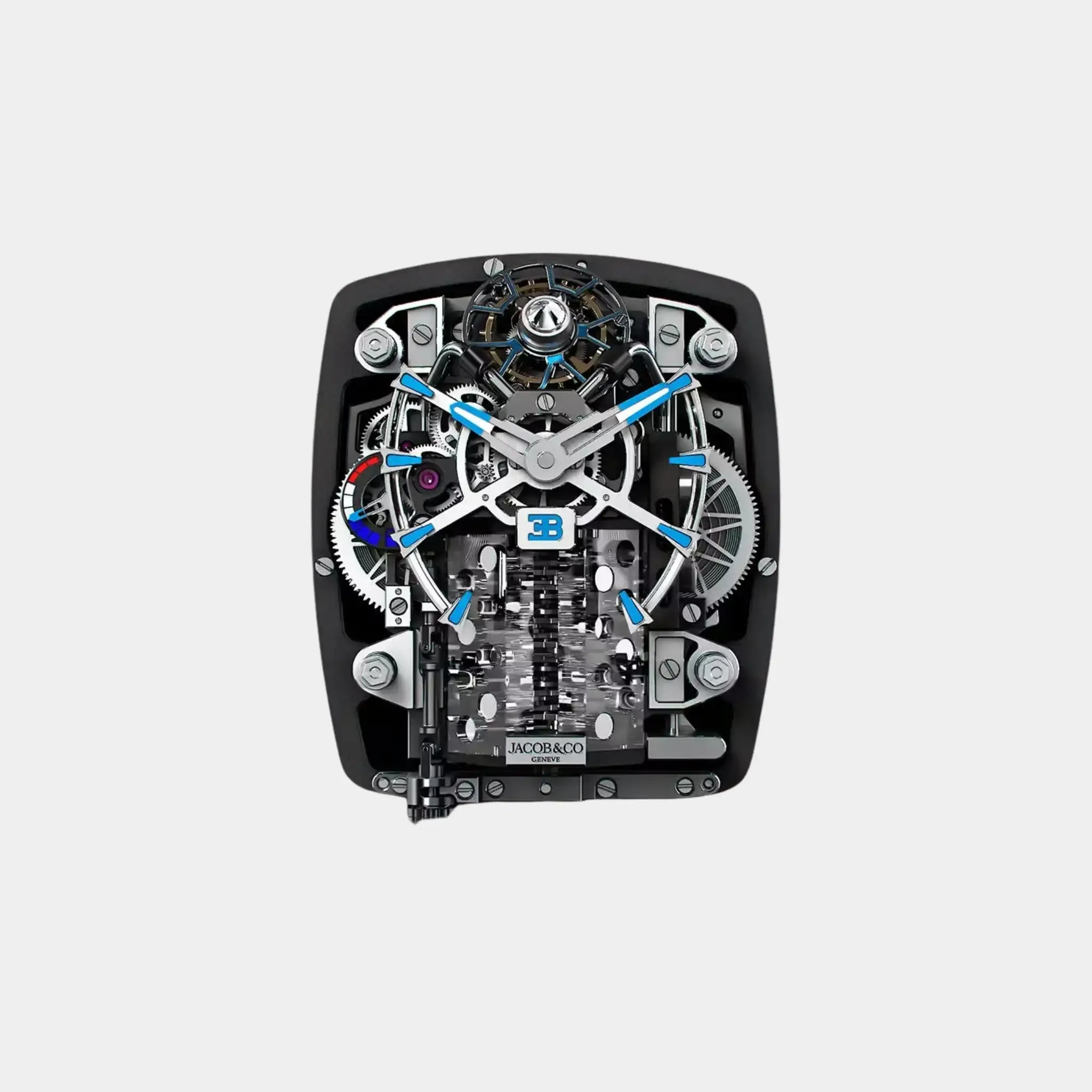 Jacob & Co. Bugatti Chiron Tourbillon Sapphire Crystal Clear, Dial