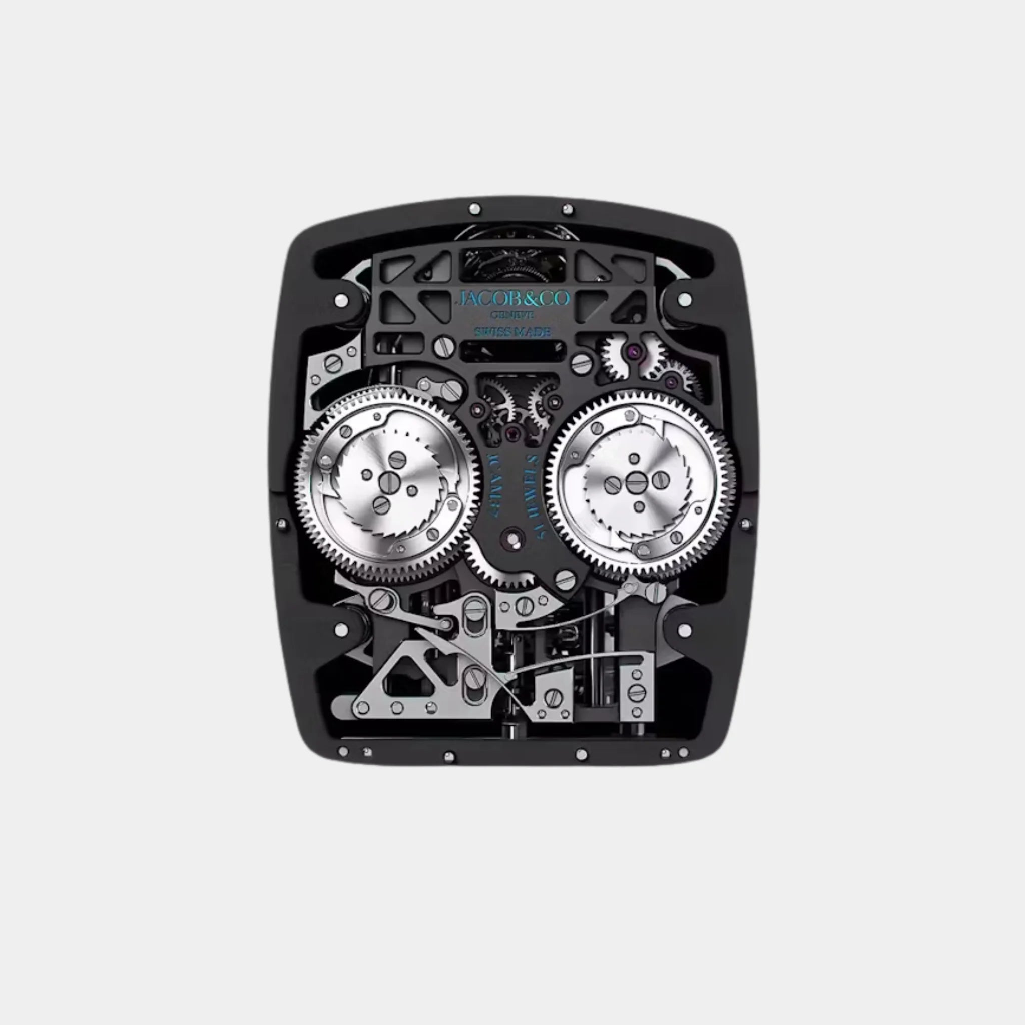 Jacob & Co. Bugatti Chiron Tourbillon Sapphire Crystal Red Accents, Movement