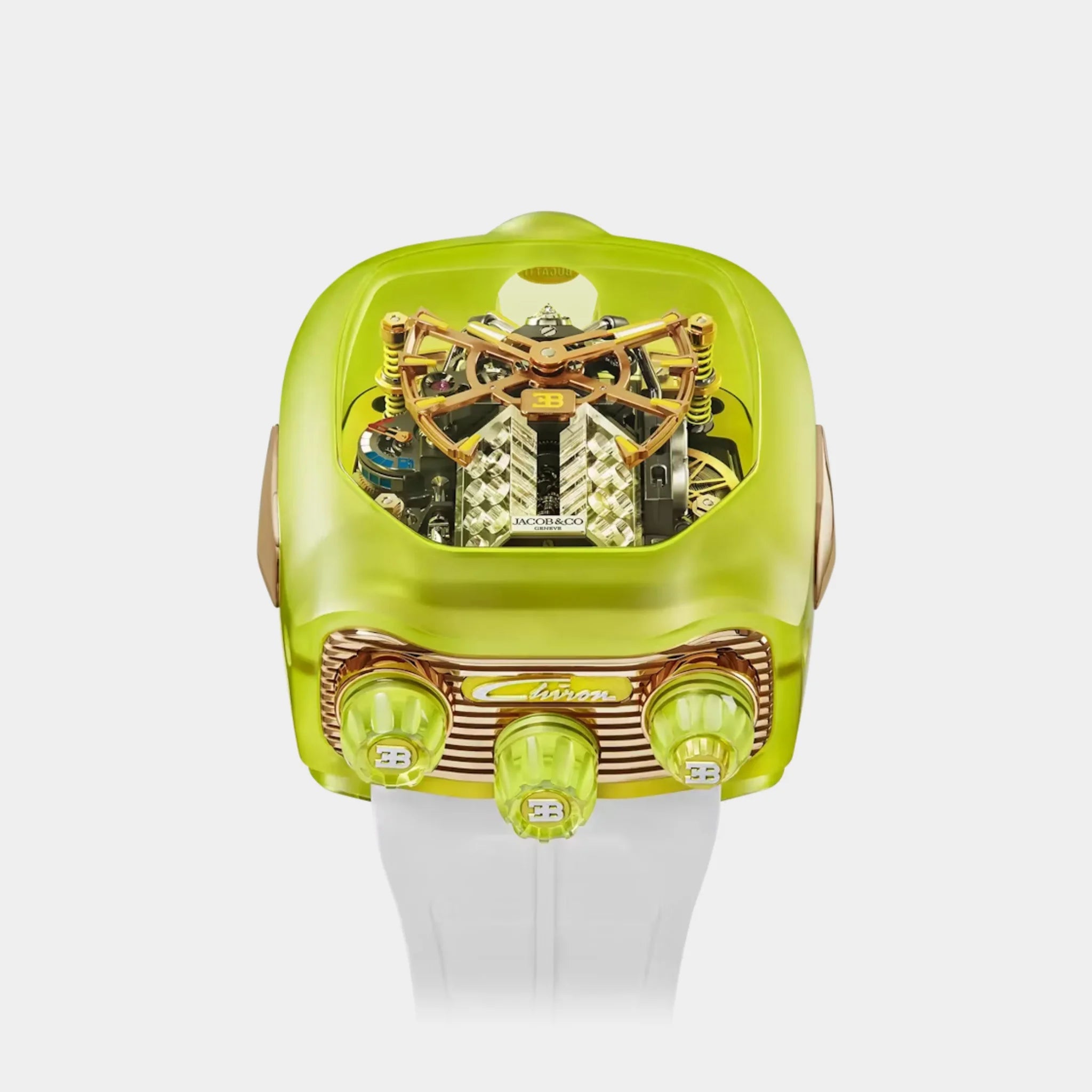 Jacob & Co. Bugatti Chiron Tourbillon Yellow Matte Sapphire Crystal