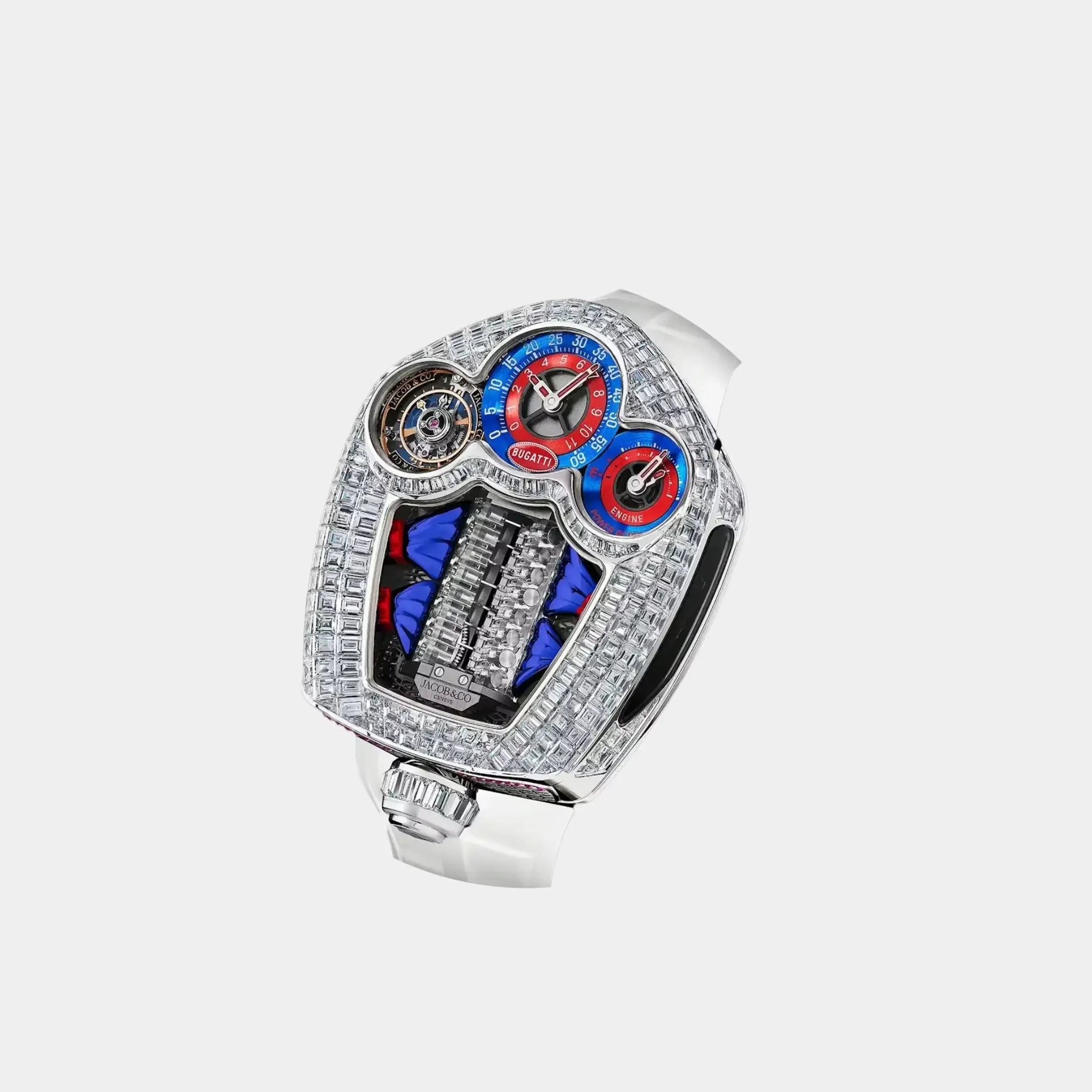 Jacob & Co. Bugatti Tourbillon Baguette White Gold, Side