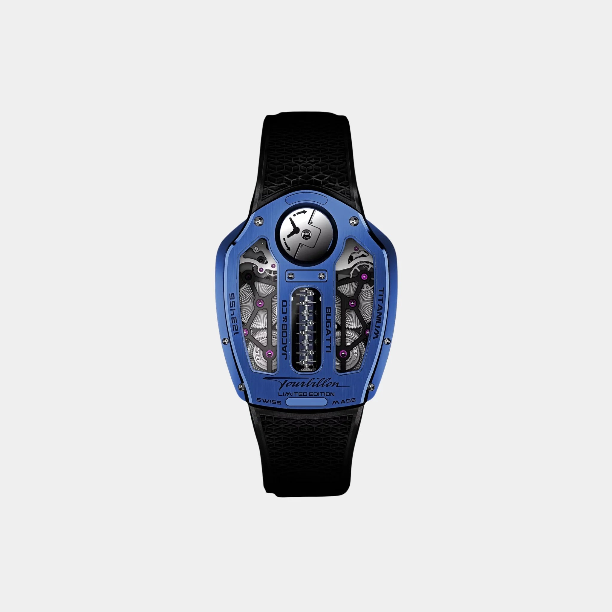 Jacob & Co. Bugatti Tourbillon Blue PVD Titanium, Back