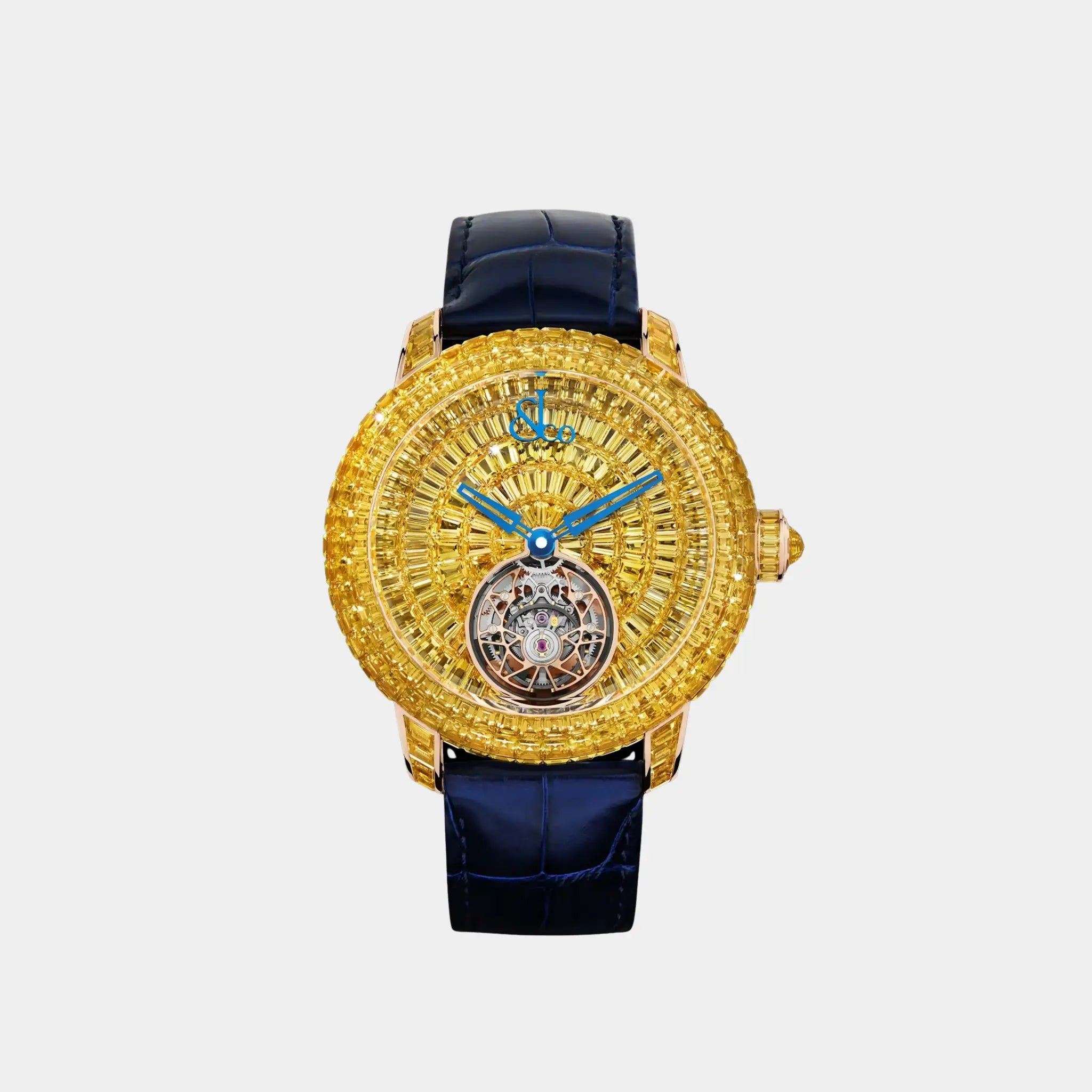 Jacob & Co Caviar Tourbillon Yellow Sapphires CV310.40.AA.AB.A, Front