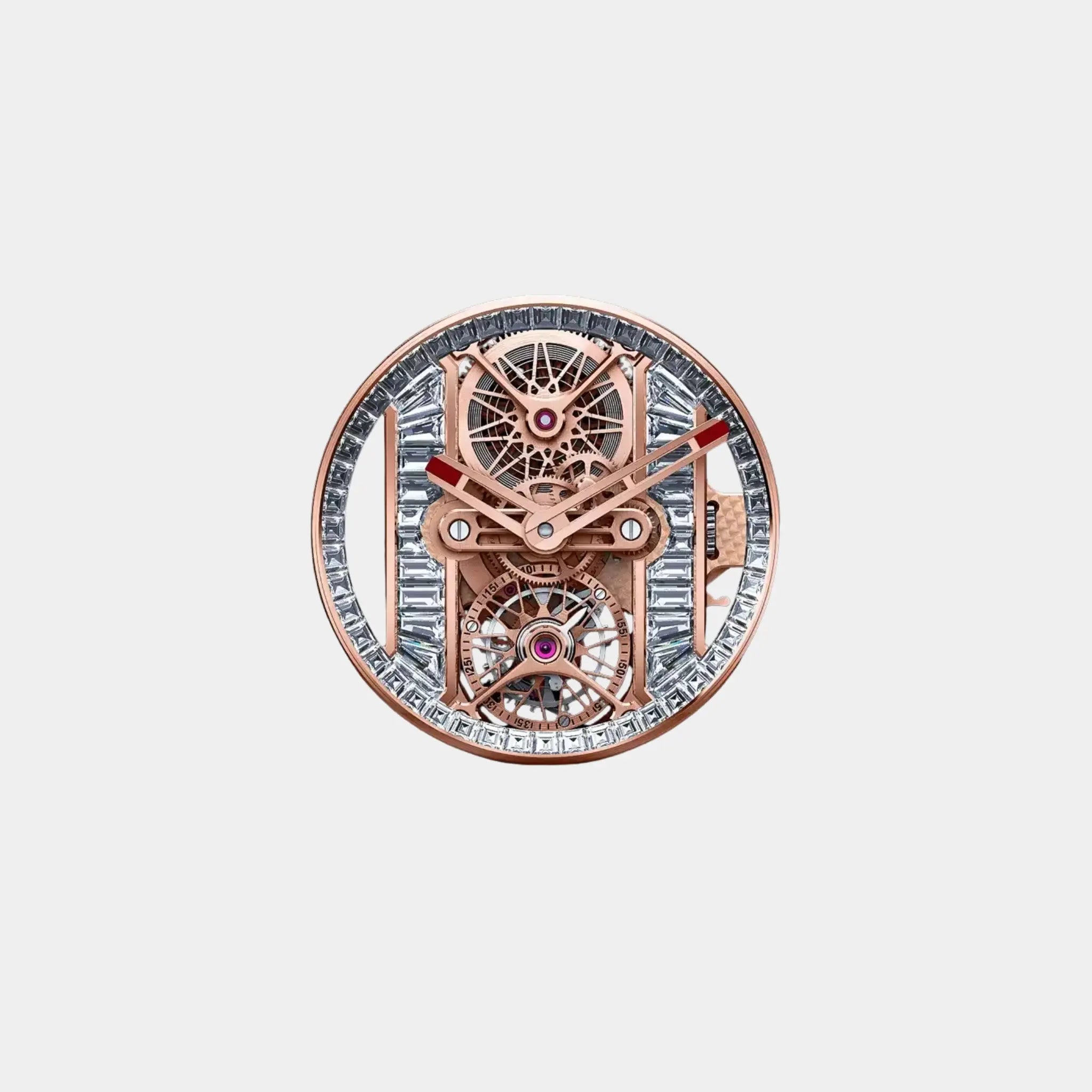 Jacob & Co. Epic X Tourbillon Baguette Rose Gold EX520.43.BD.AA.B40BD, Dial