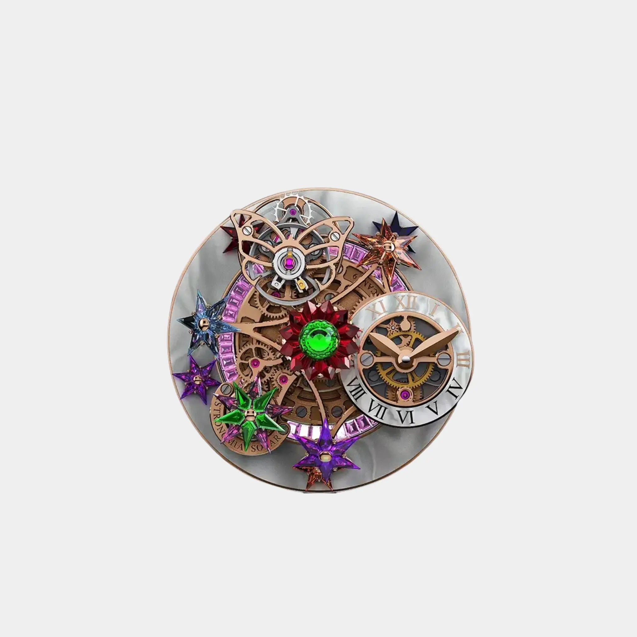 Jacob & Co. Fleurs de Jardin Rose Gold and Pink Sapphires, Dial