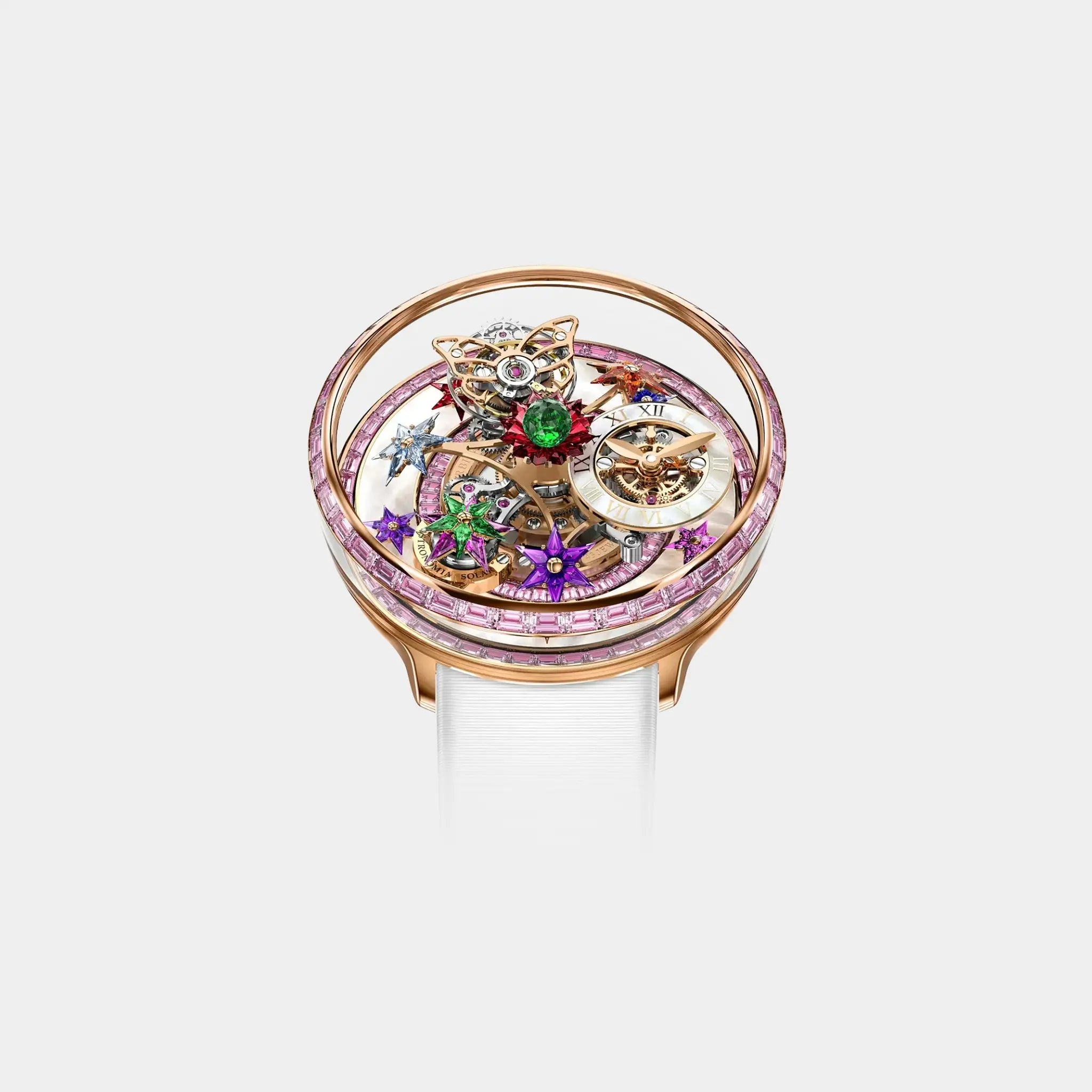 Jacob & Co. Fleurs de Jardin Rose Gold and Pink Sapphires, Top