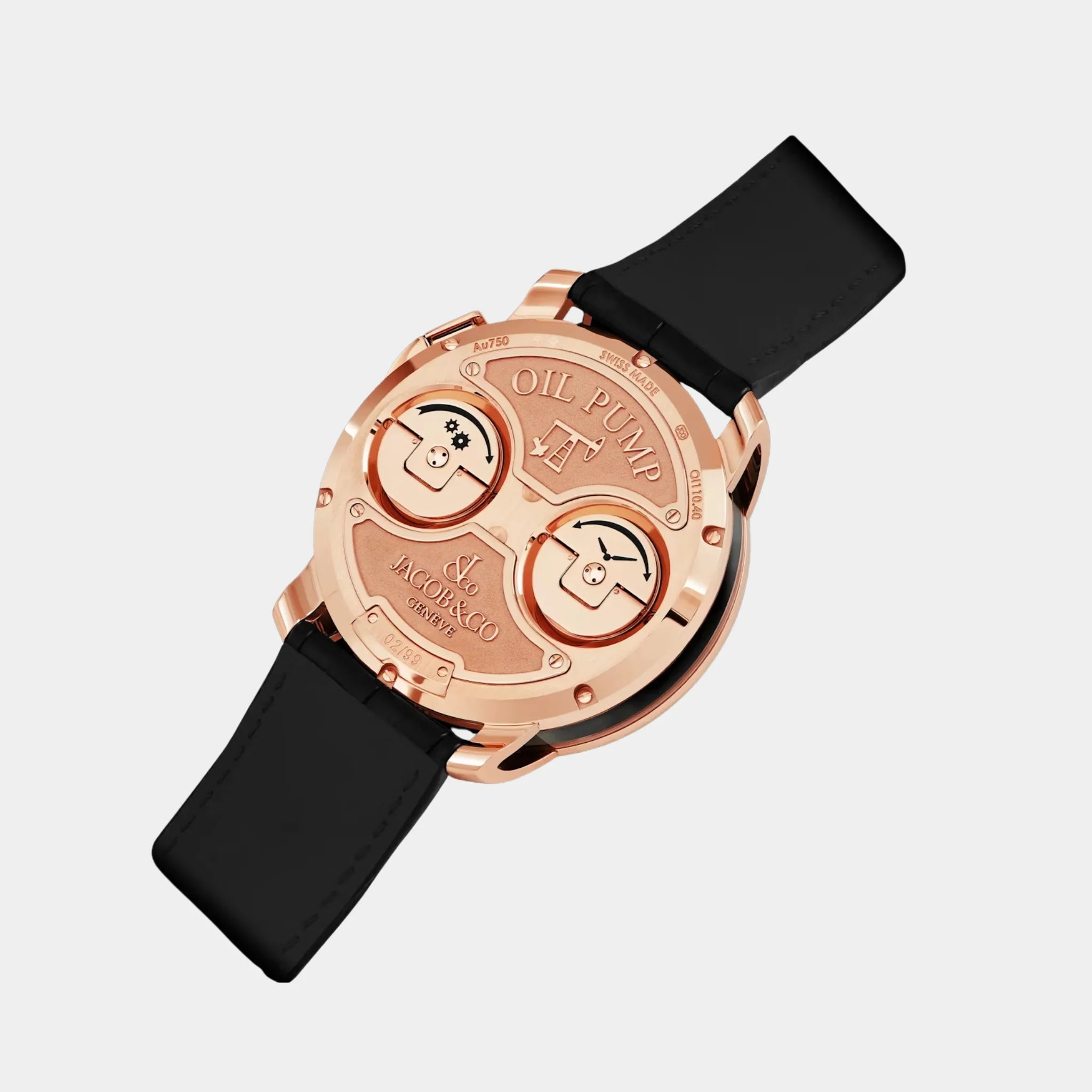 Jacob & Co. Oil Pump Rose Gold 43MM OI110.40.AA.AB.A, Back