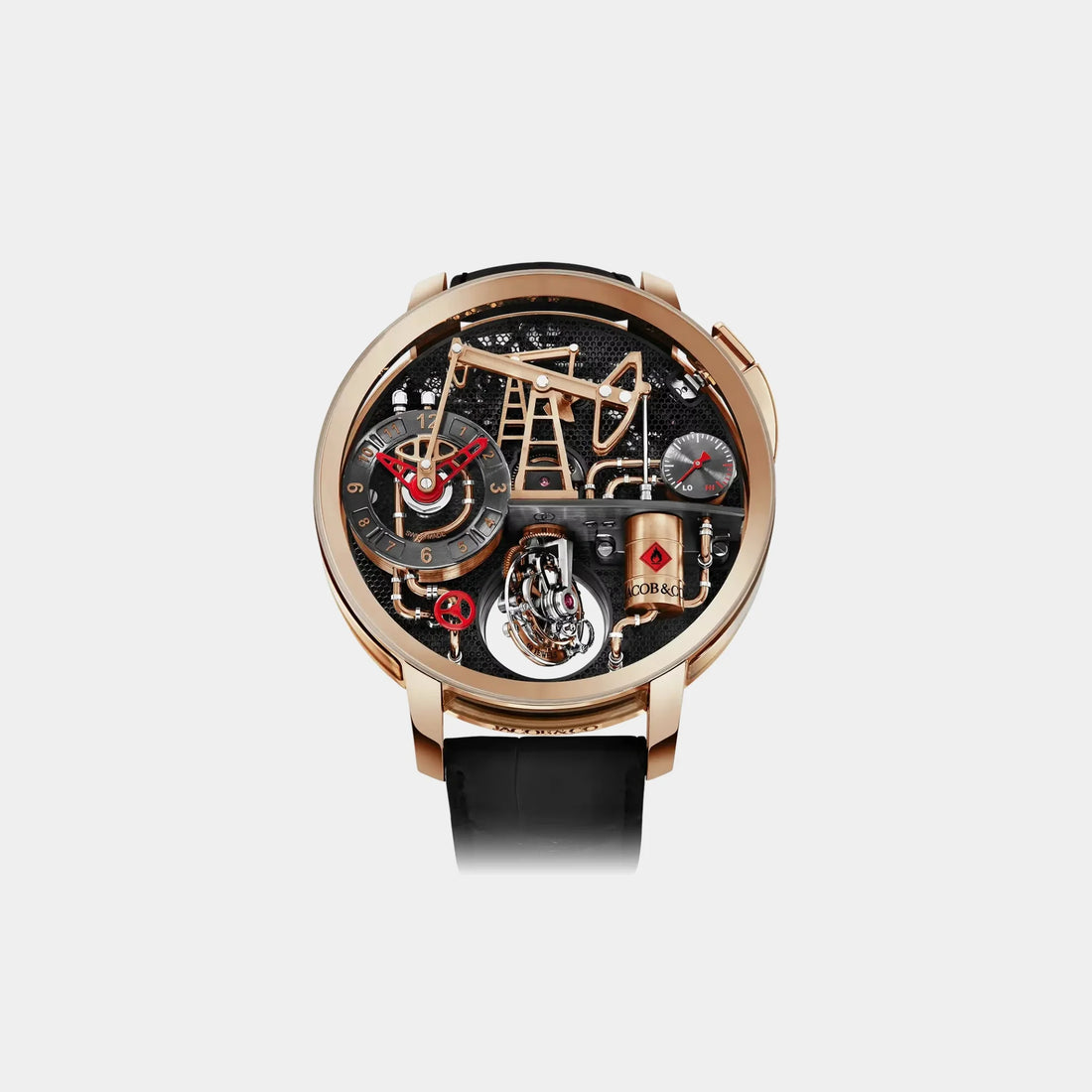 Jacob & Co. Oil Pump 49.5mm Rose Gold, Front