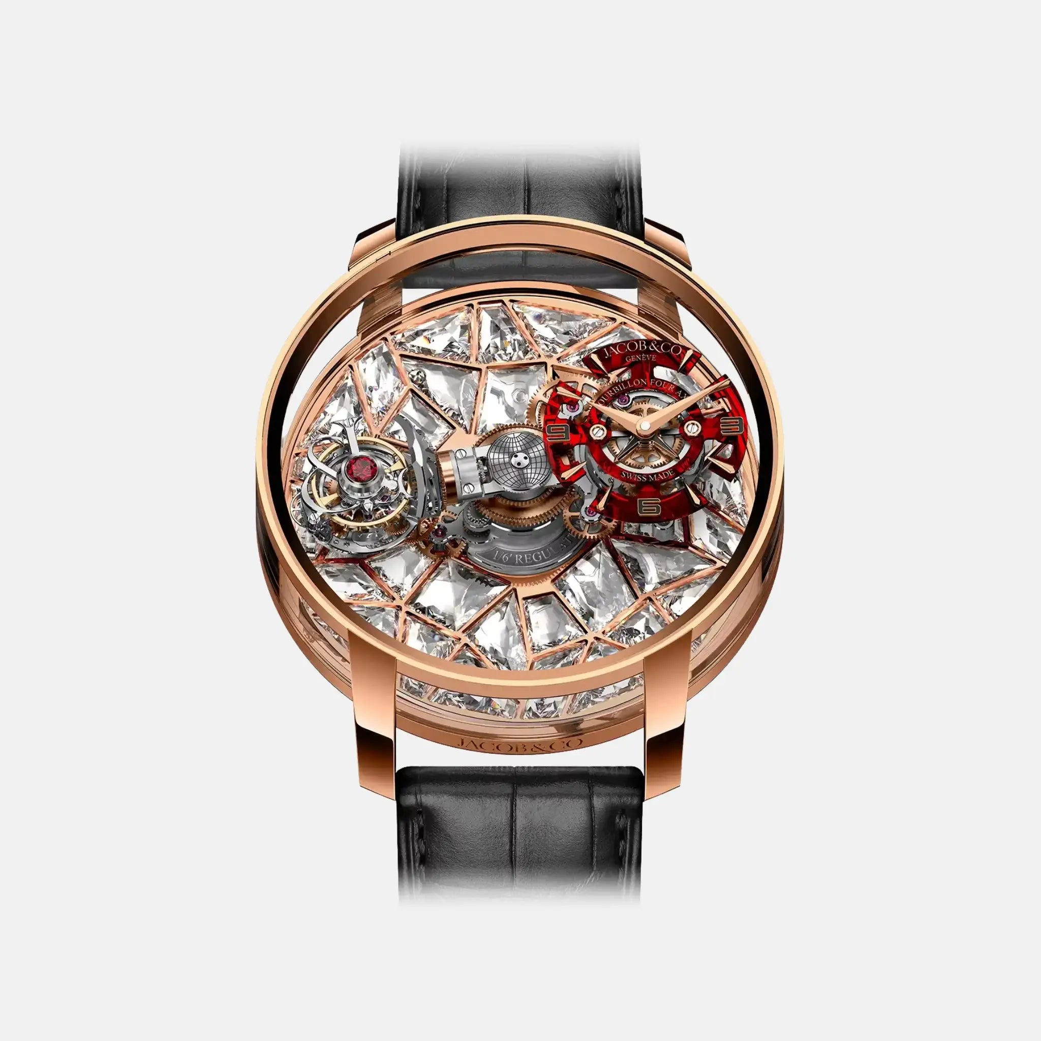 Jacob & Co Astronomia Four-Axis Tourbillon Rose Gold Clear AT180.40.AB.AB.A