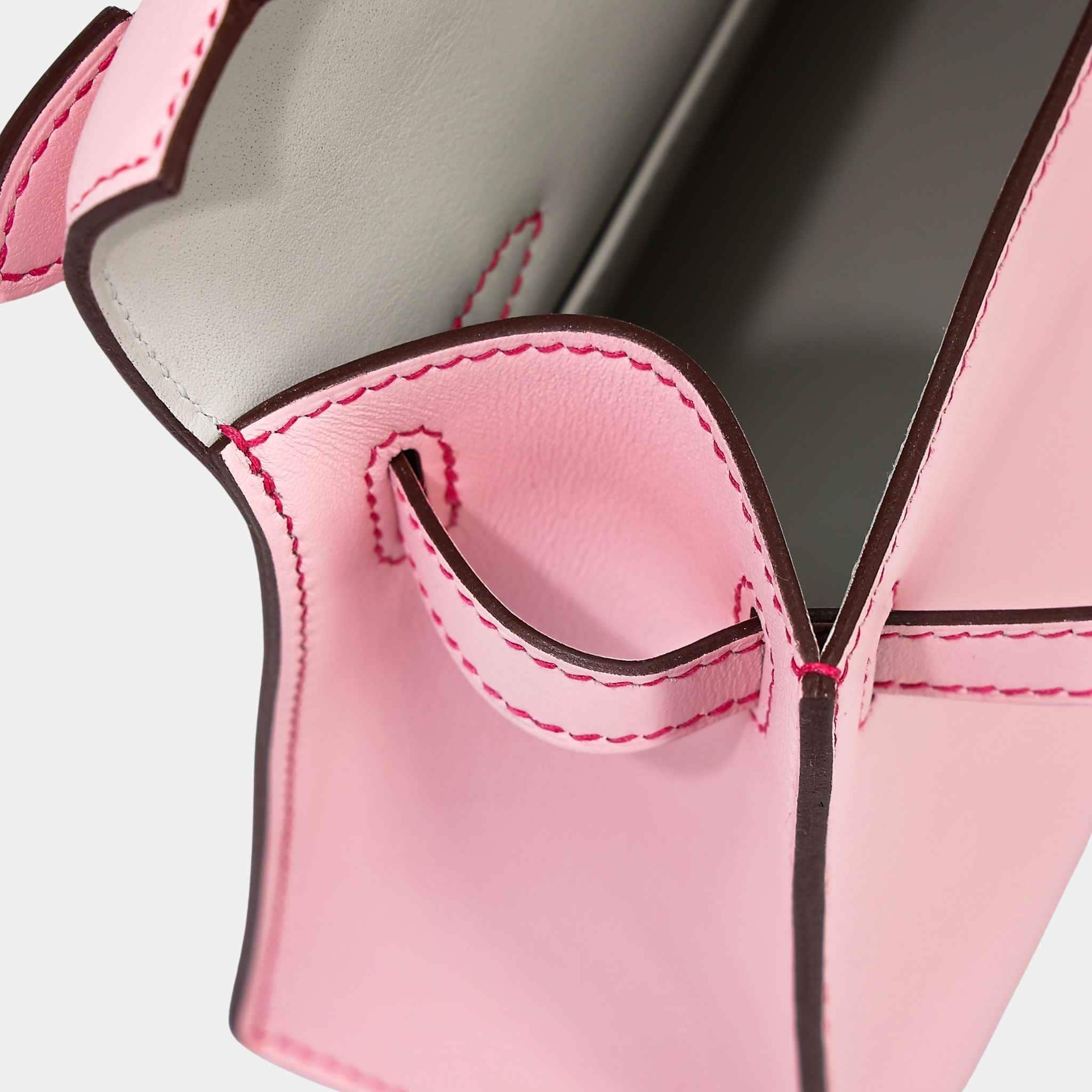 Hermes Kelly Pochette HSS Swift Rose Sakura/Gris Perle/Framboise PBHW, Top