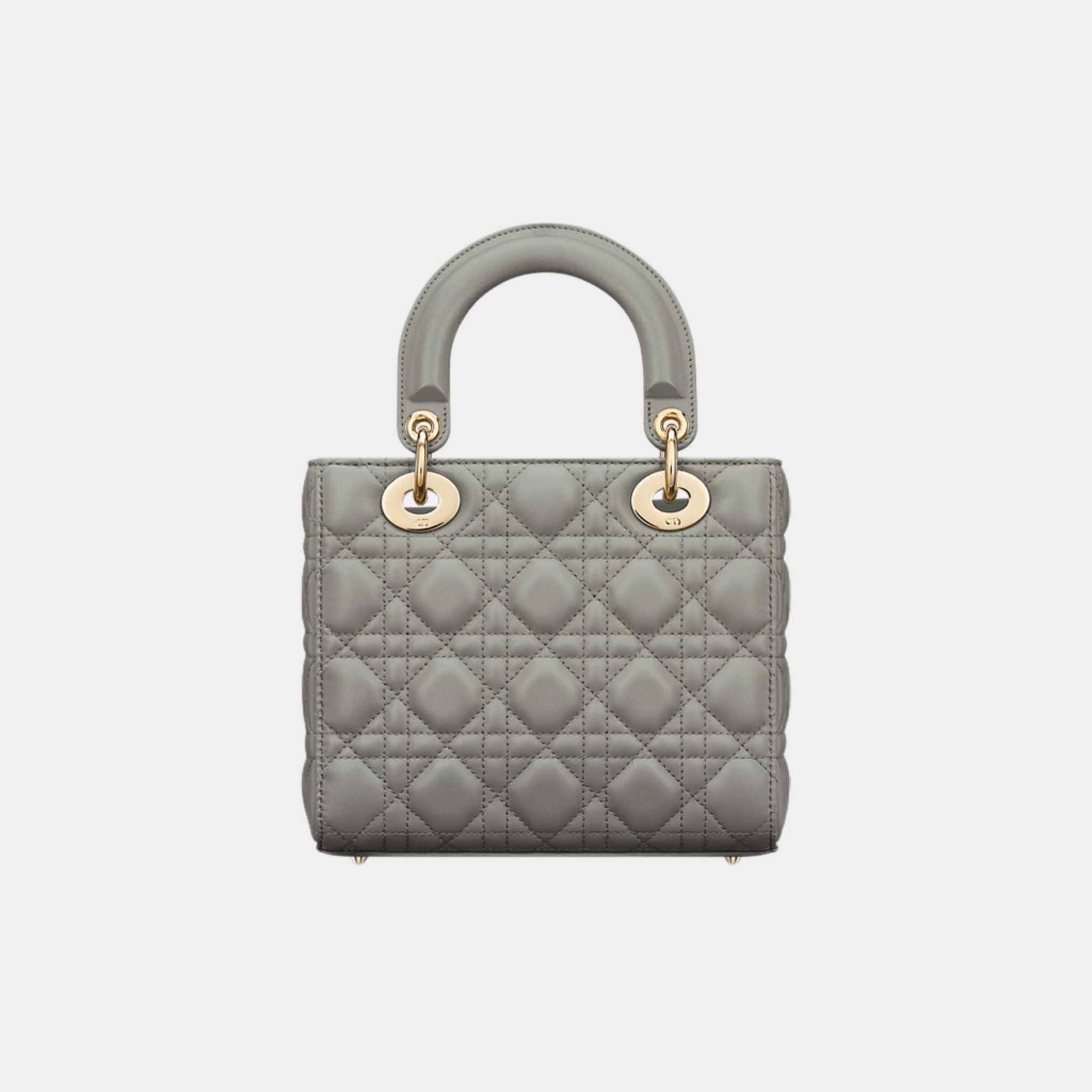 Lady Dior My ABCDior Small Bag Cannage Lambskin, Stone Grey, Back