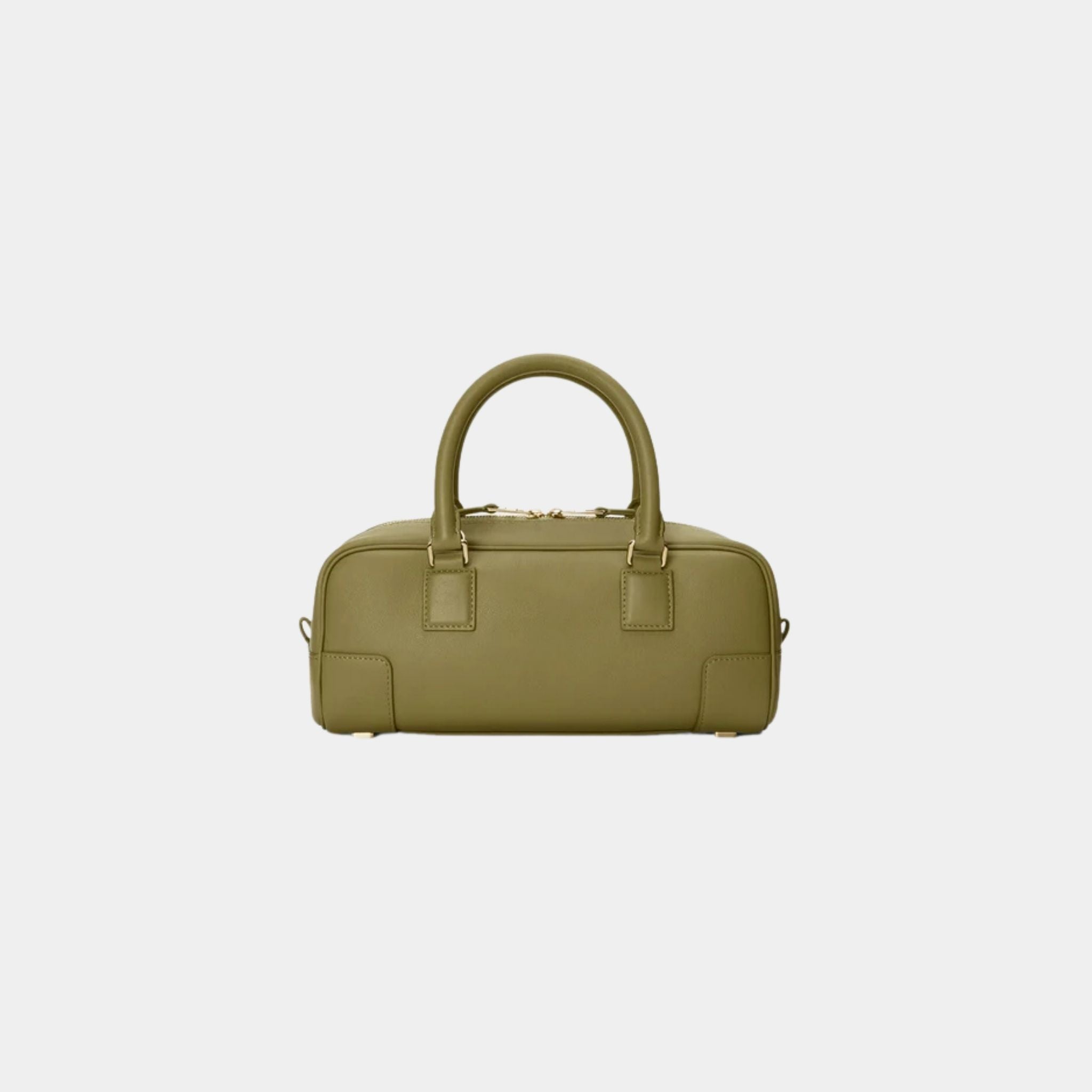 Loewe Amazona 23 Cropped Bag In Nappa Calfskin, Olive, Back