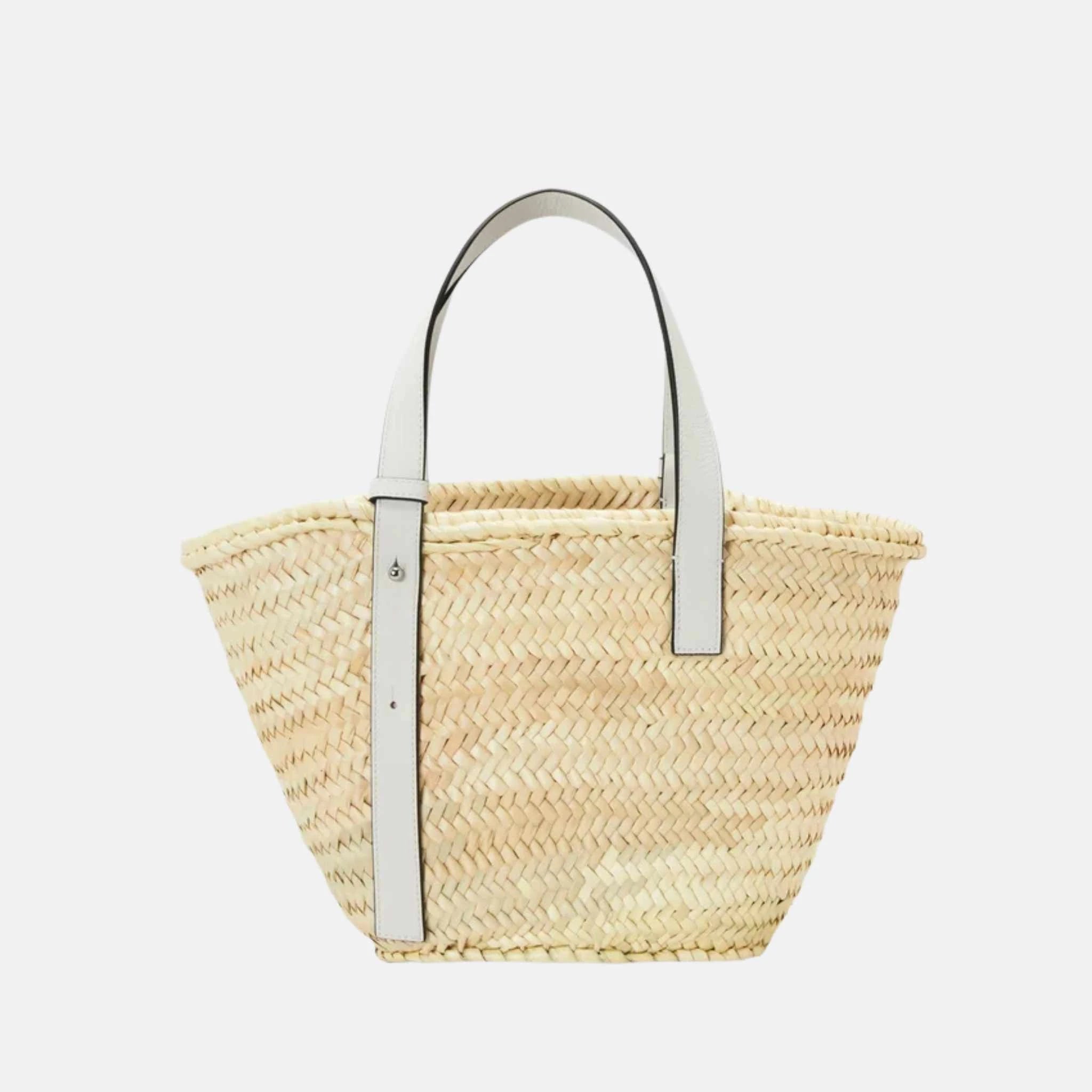 Loewe Basket Bag in Palm Leaf and Calfskin, Back