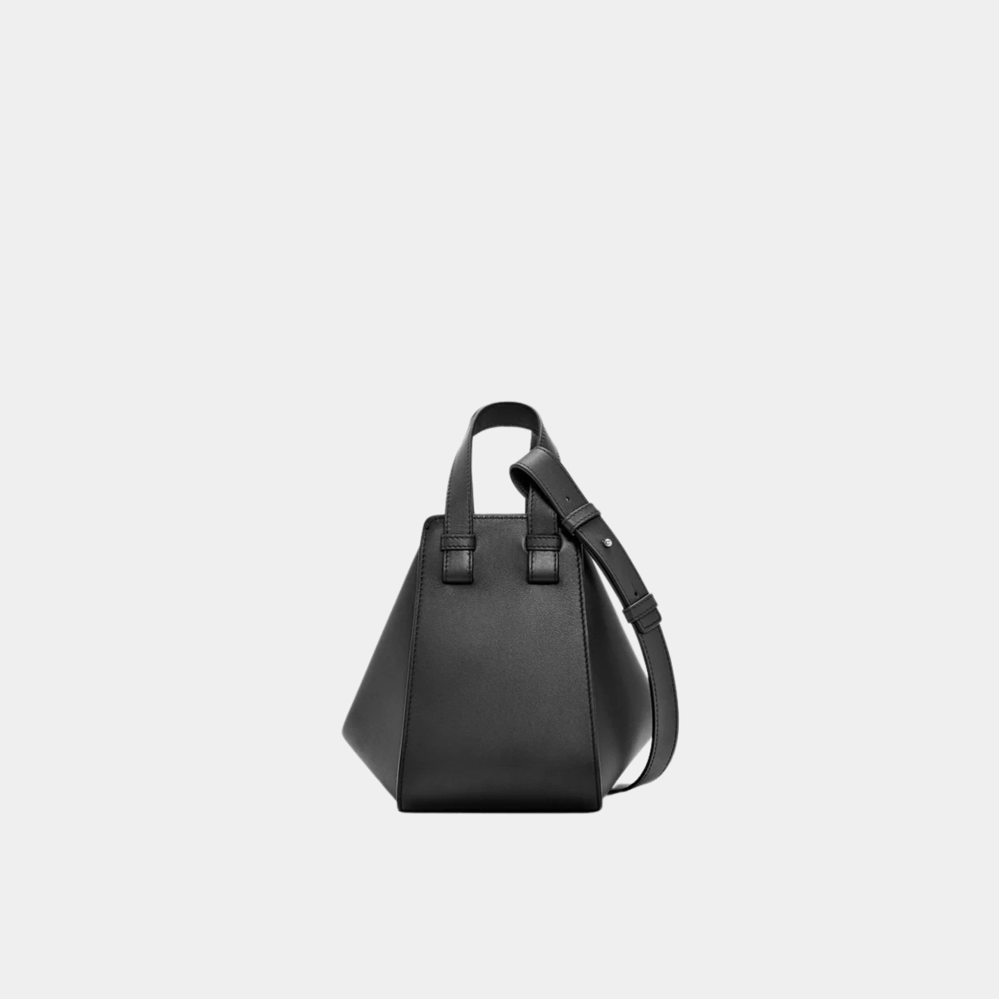 Loewe Compact Hammock Bag In Classic Calfskin, Black, Back