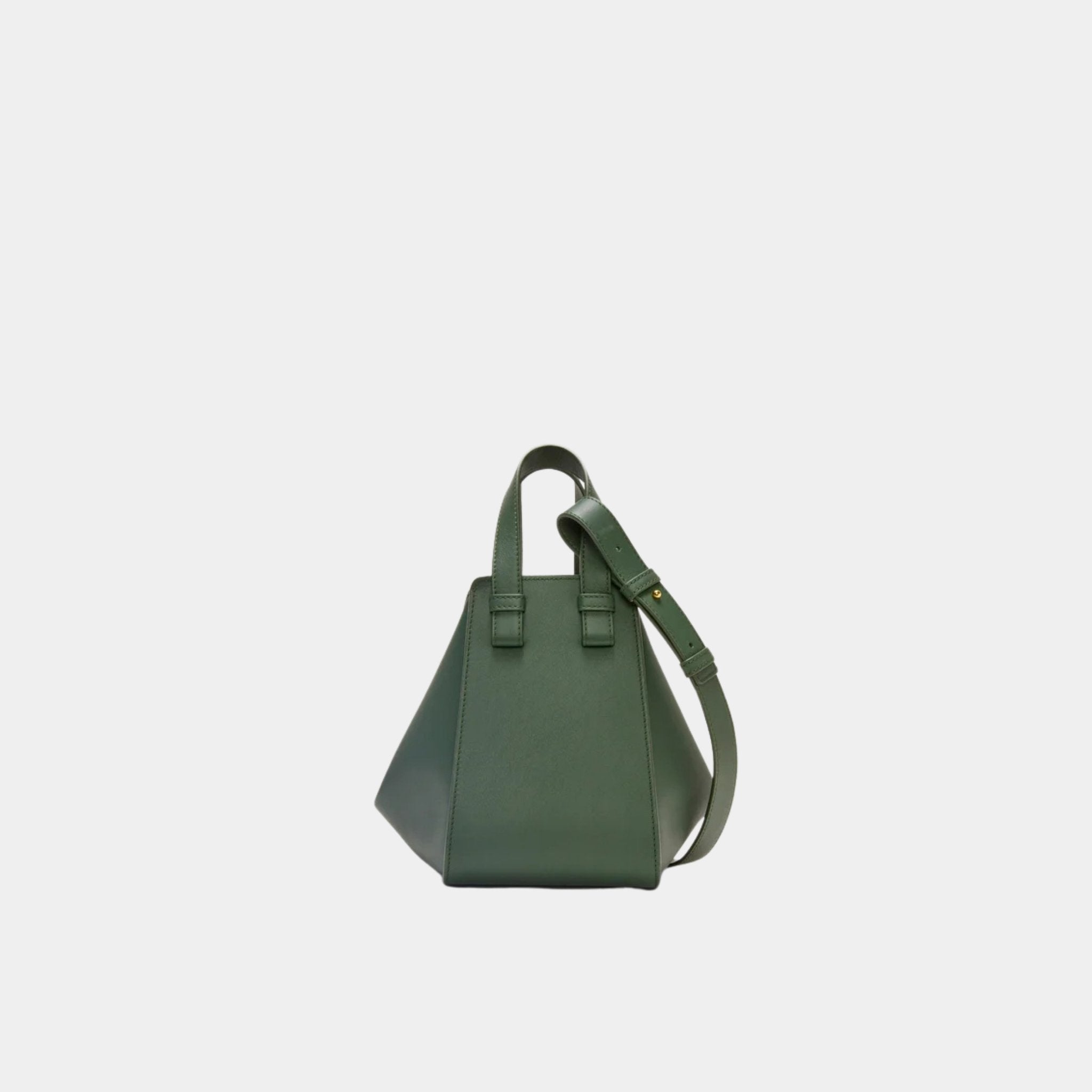 Loewe Compact Hammock Bag In Classic Calfskin, Bottle Green, Back