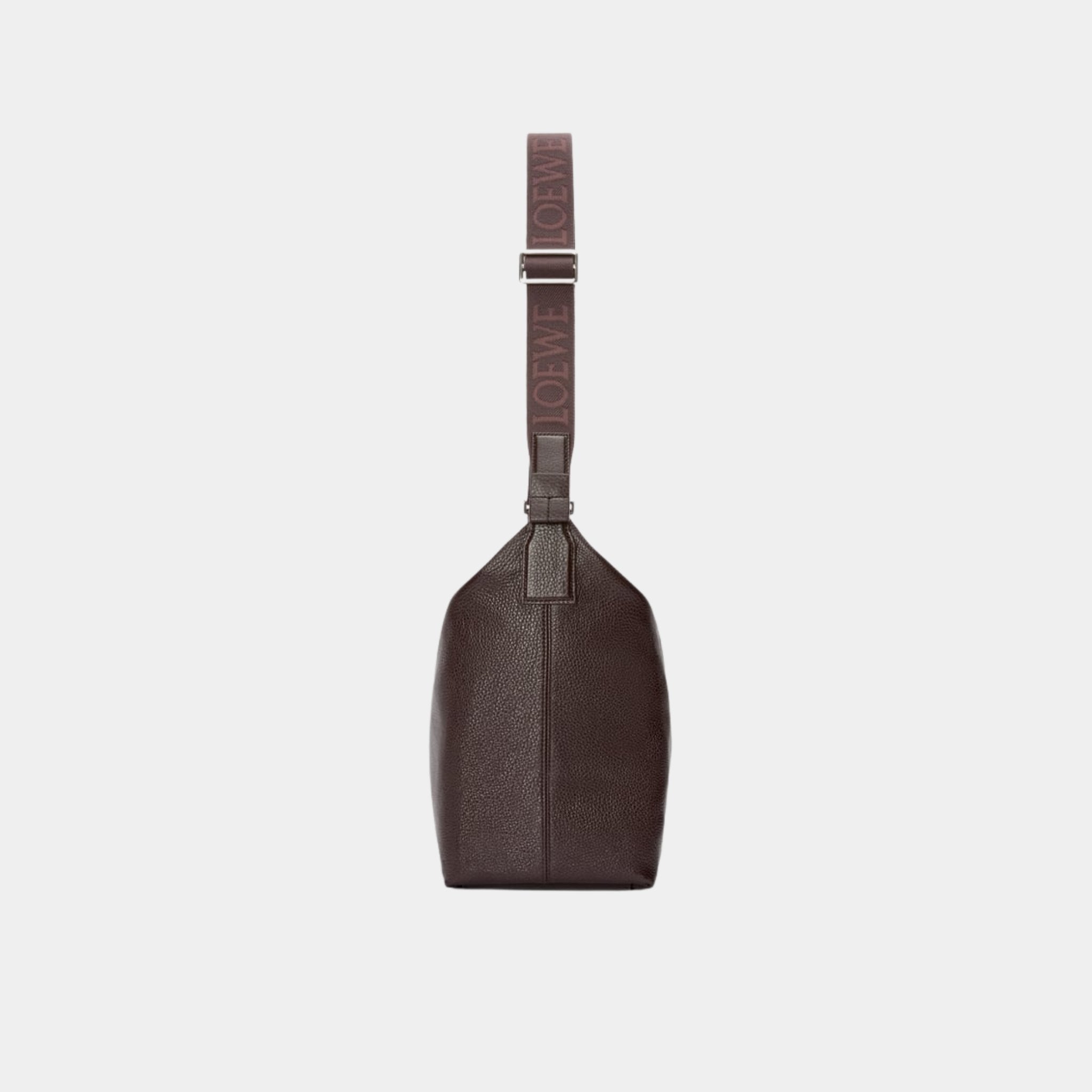 Loewe Cubi Crossbody Bag In Supple Grained Calfskin, Oxblood, Side