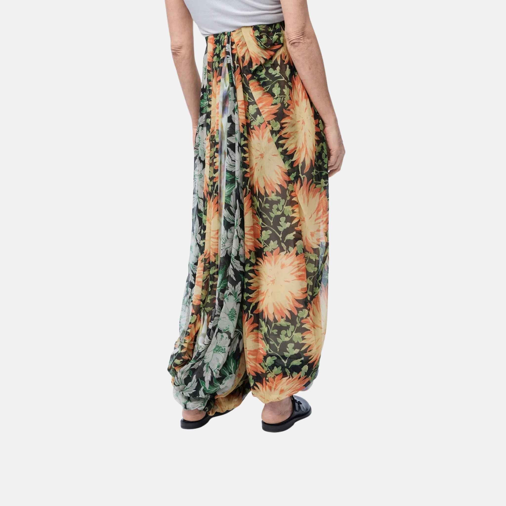 Loewe Draped Trousers In Silk, Back