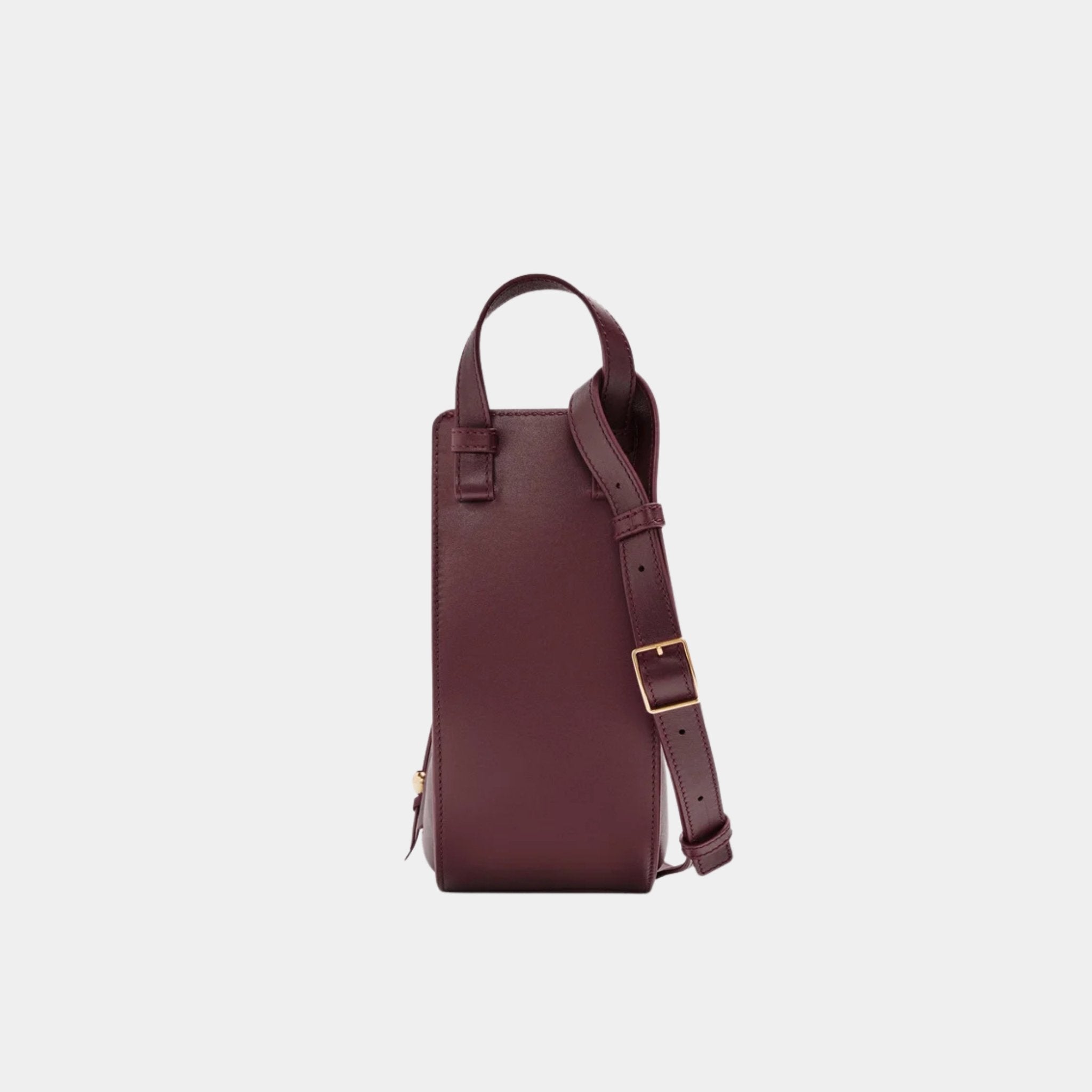 Loewe Hammock Slice Bag In Shiny Calfskin, Dark Burgundy, Side