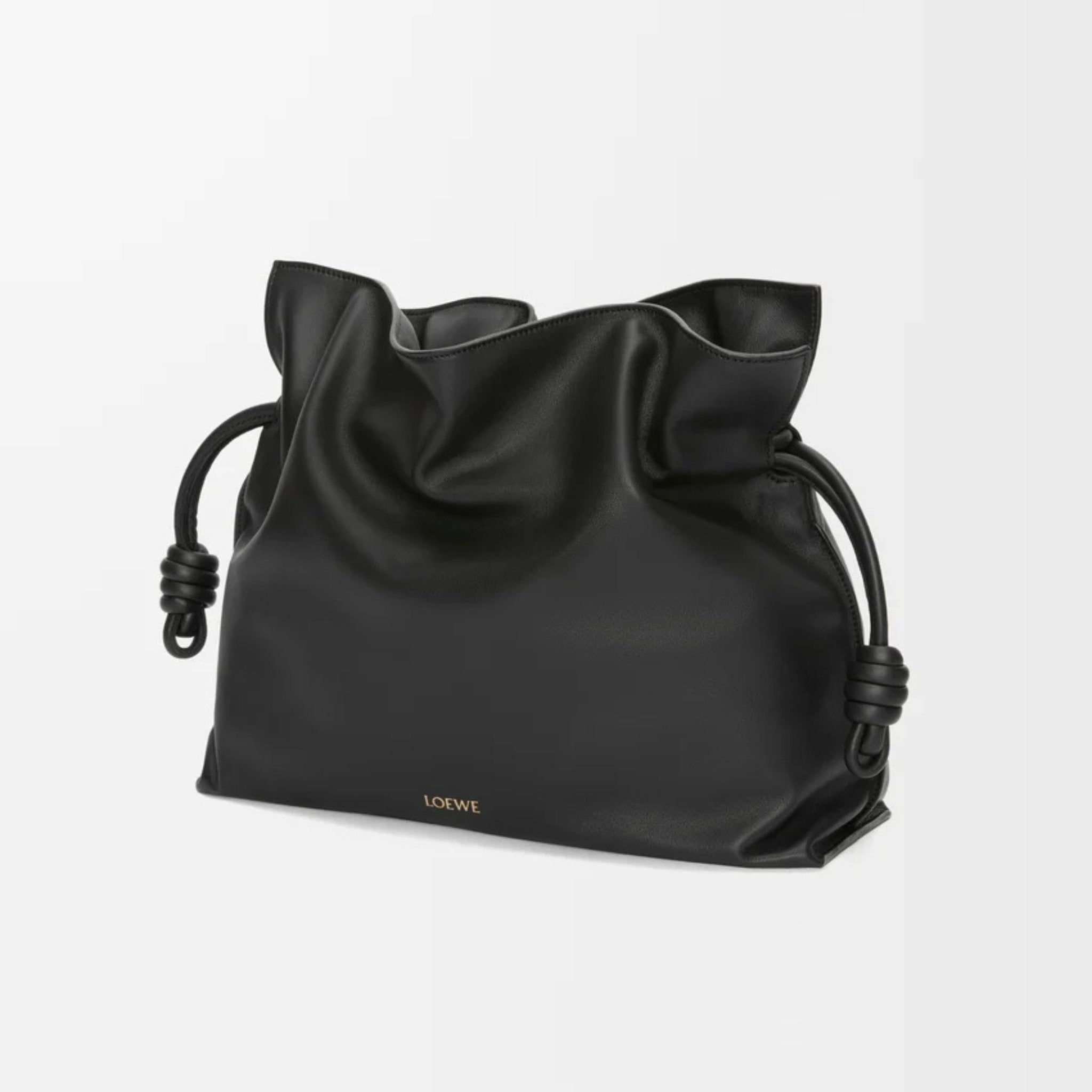 Loewe Large Flamenco Clutch Nappa Calf Leather, Black, Side