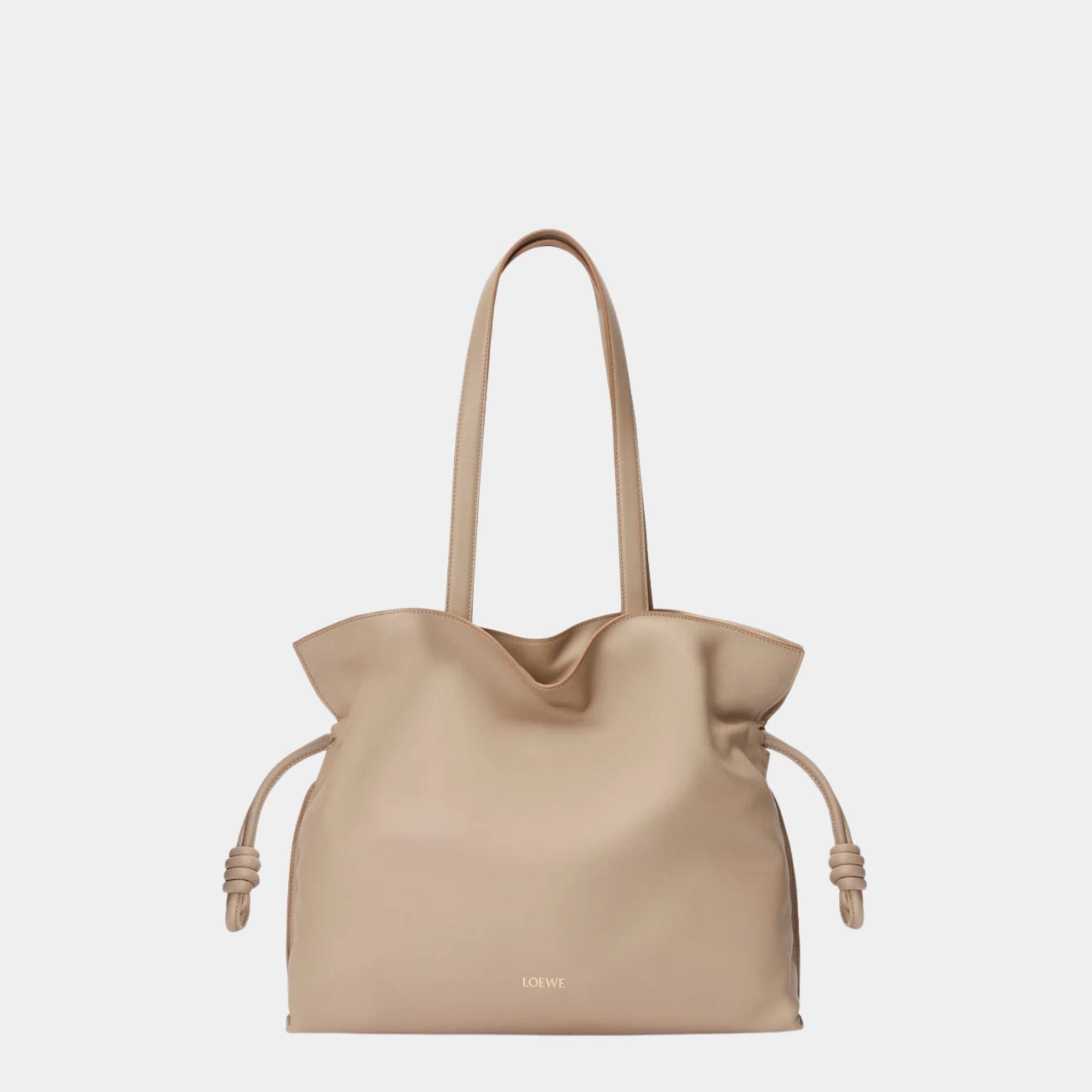 Loewe Large Flamenco Clutch Nappa Calf Leather, Sand, Back