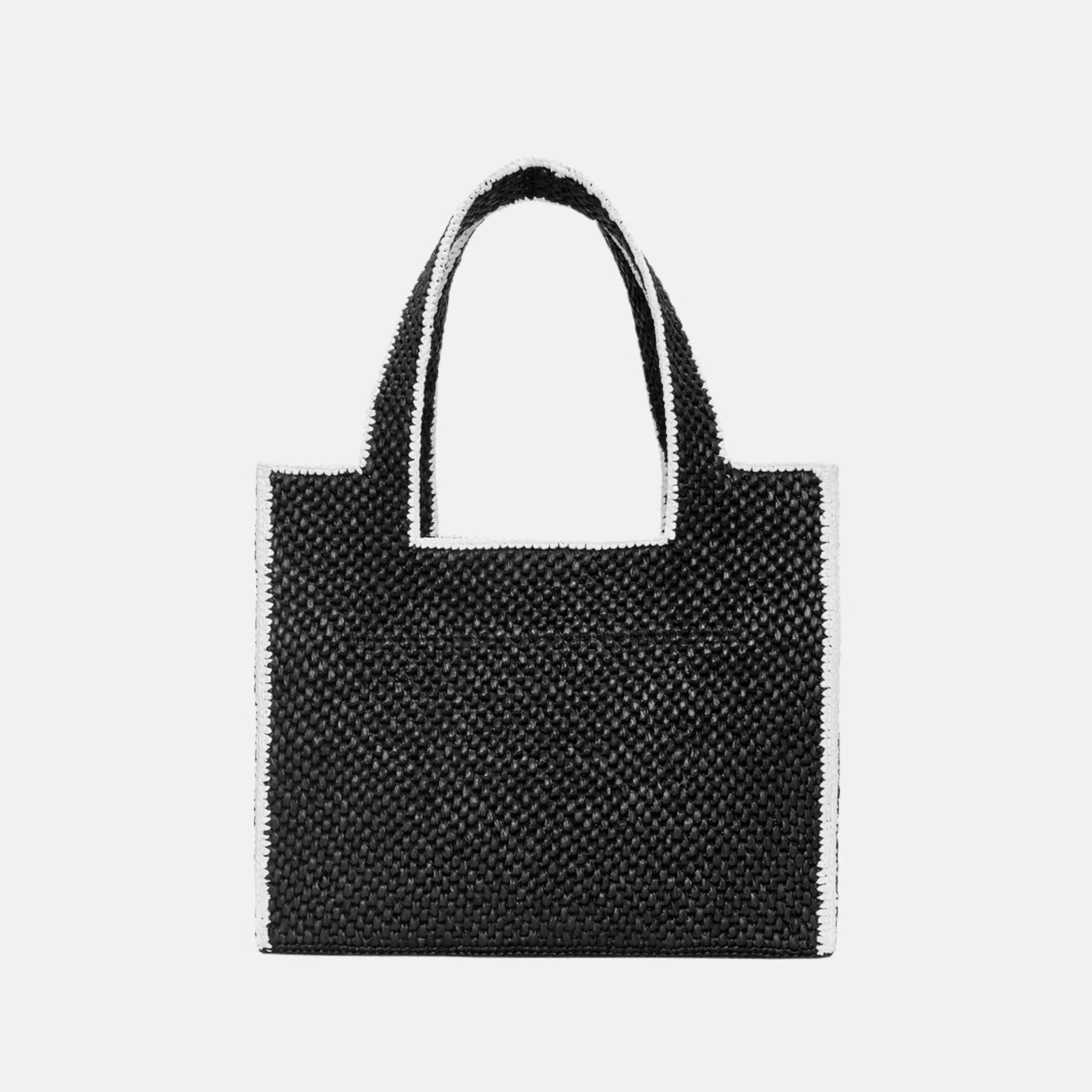 Loewe Large Font Tote in Raffia, Back