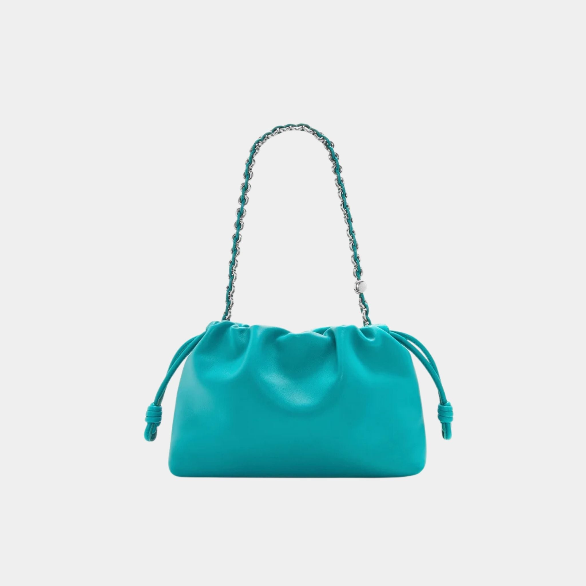 Loewe Medium-sized Flamenco Bag Soft Nappa Lambskin, Dark Turquoise, Back