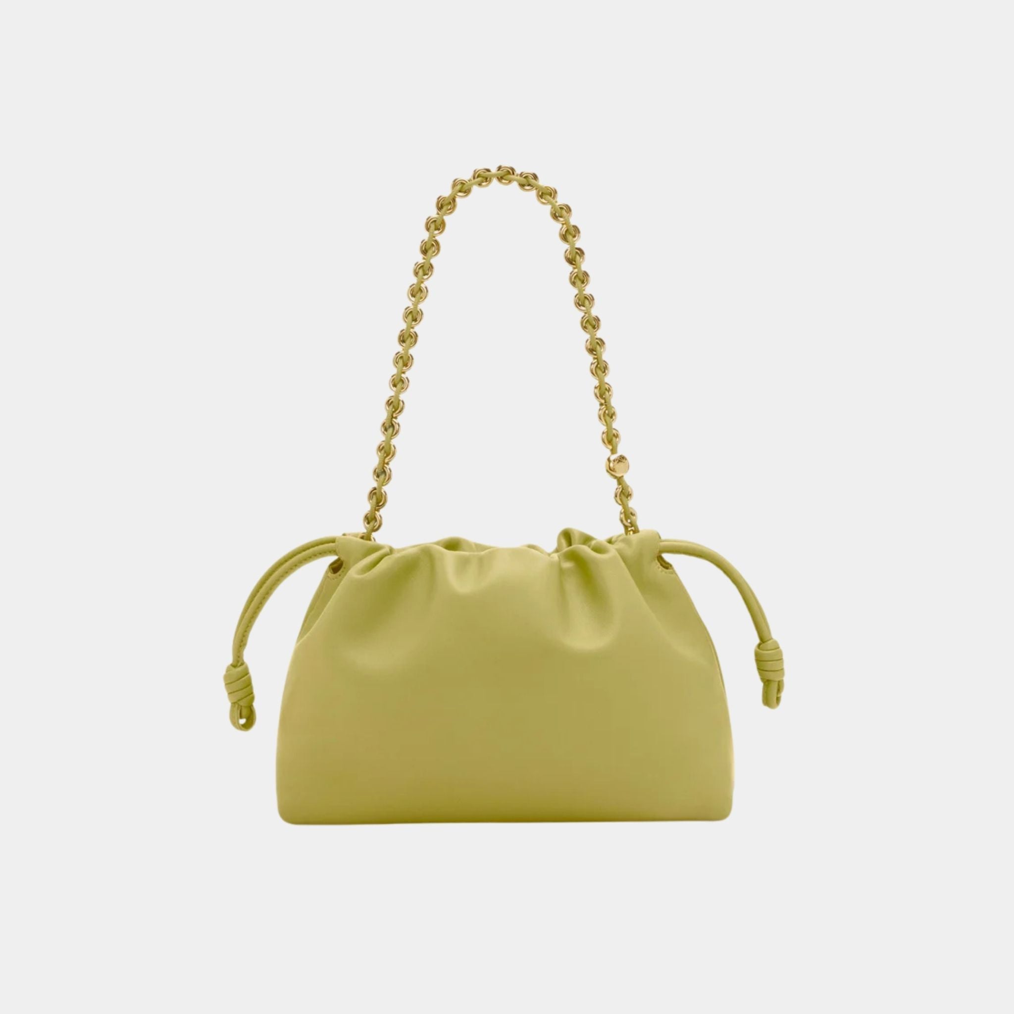 Loewe Medium-sized Flamenco Bag Soft Nappa Lambskin, Light Moss, Back