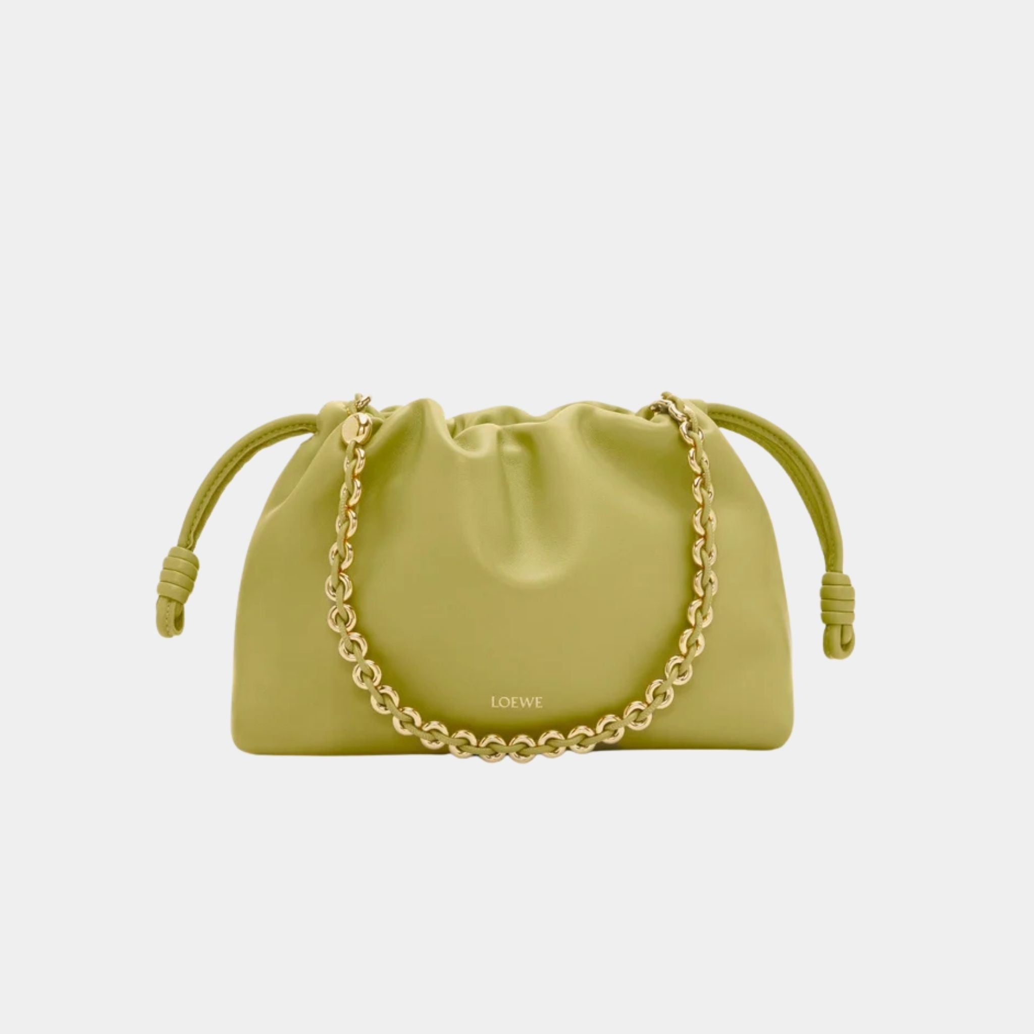 Loewe Medium-sized Flamenco Bag Soft Nappa Lambskin, Light Moss, Front