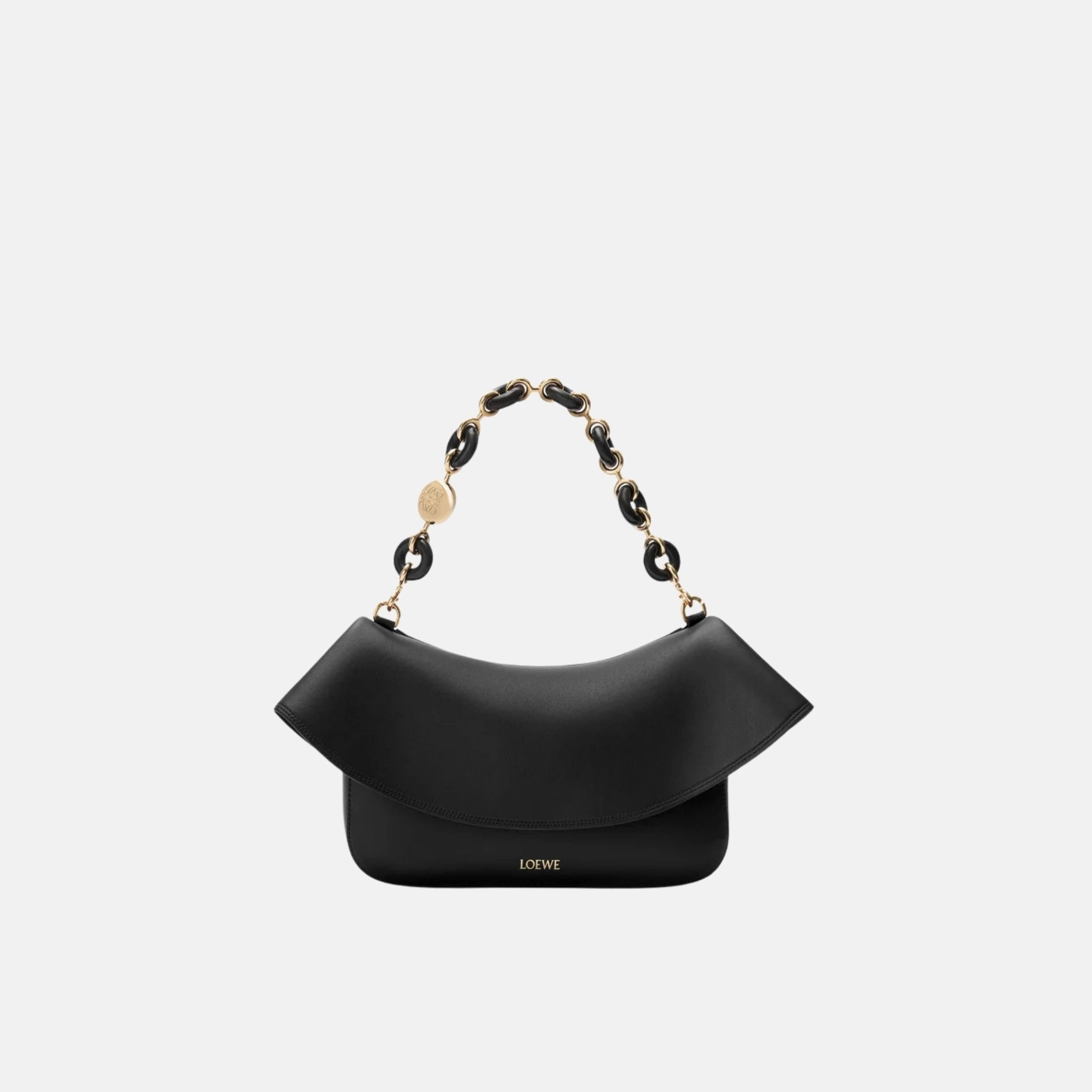 Loewe Medium Ola Bag in Smooth Calfskin, Black, Full