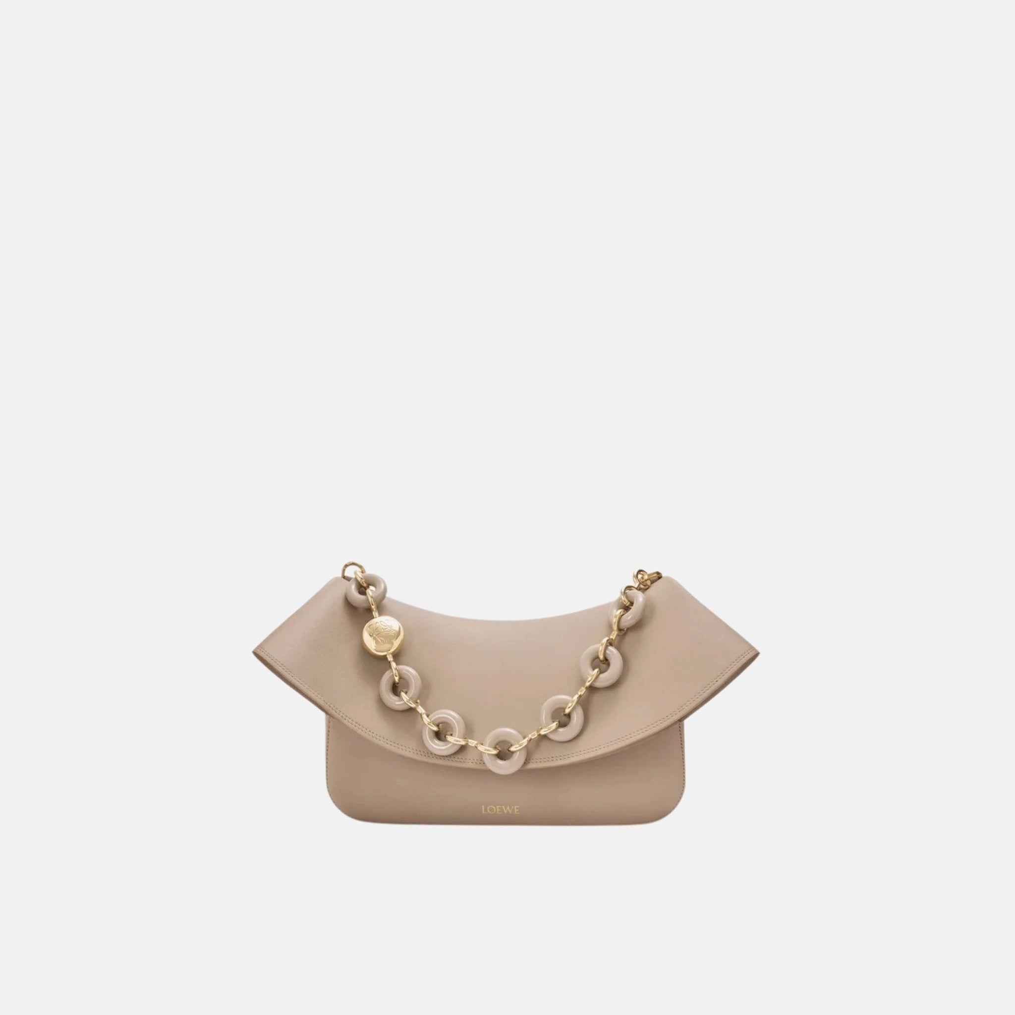 Loewe Medium Ola Bag in Smooth Calfskin, Burgundy, Front